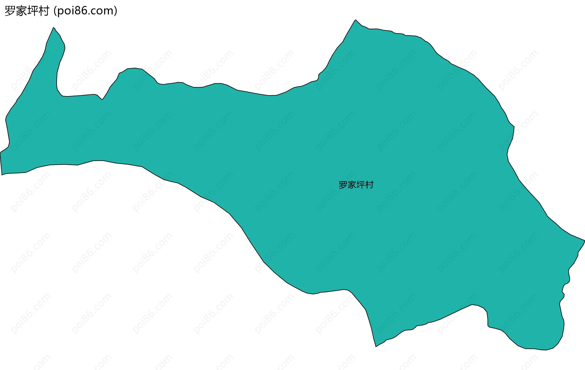 罗家坪村边界地图
