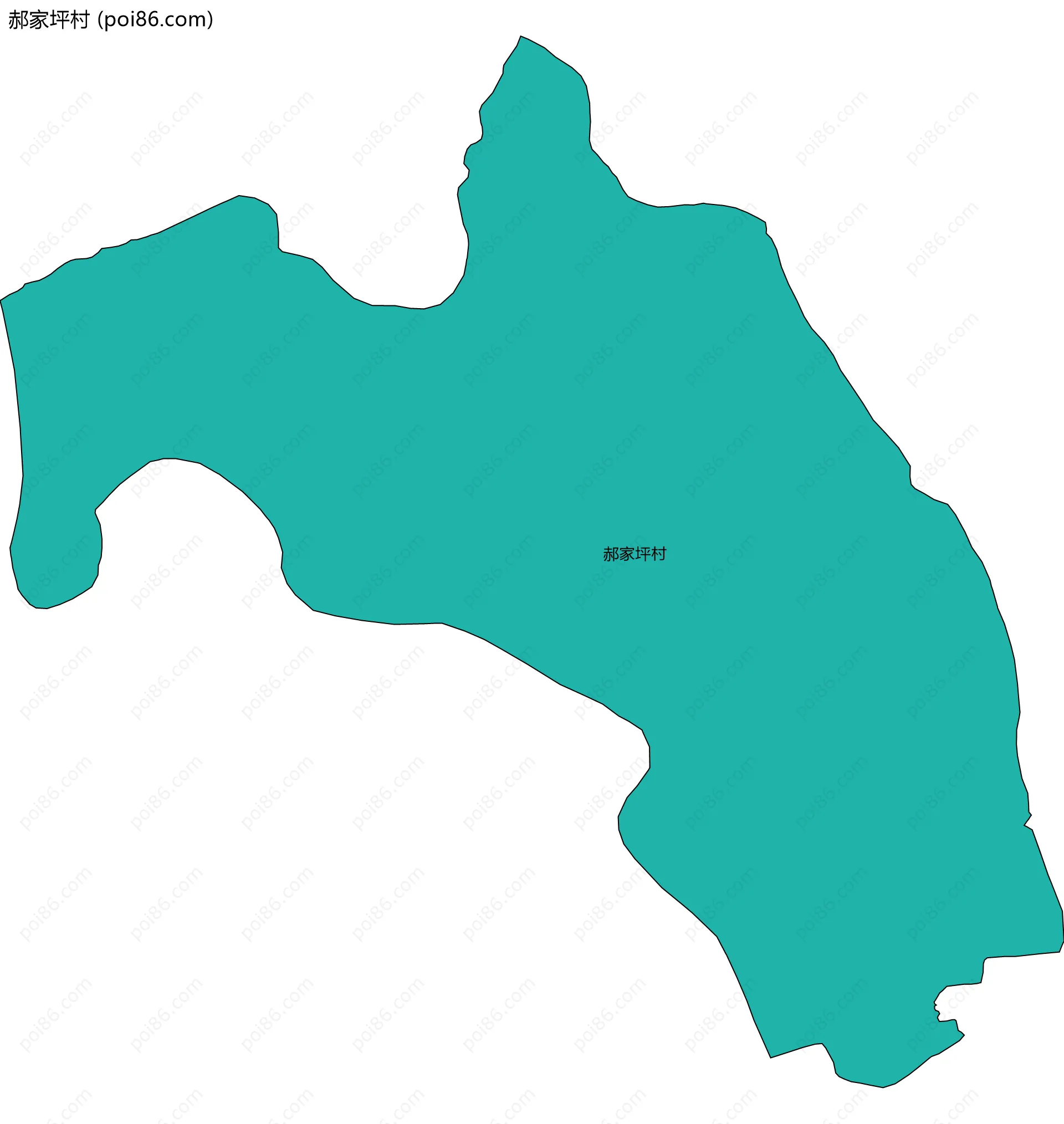 郝家坪村边界地图