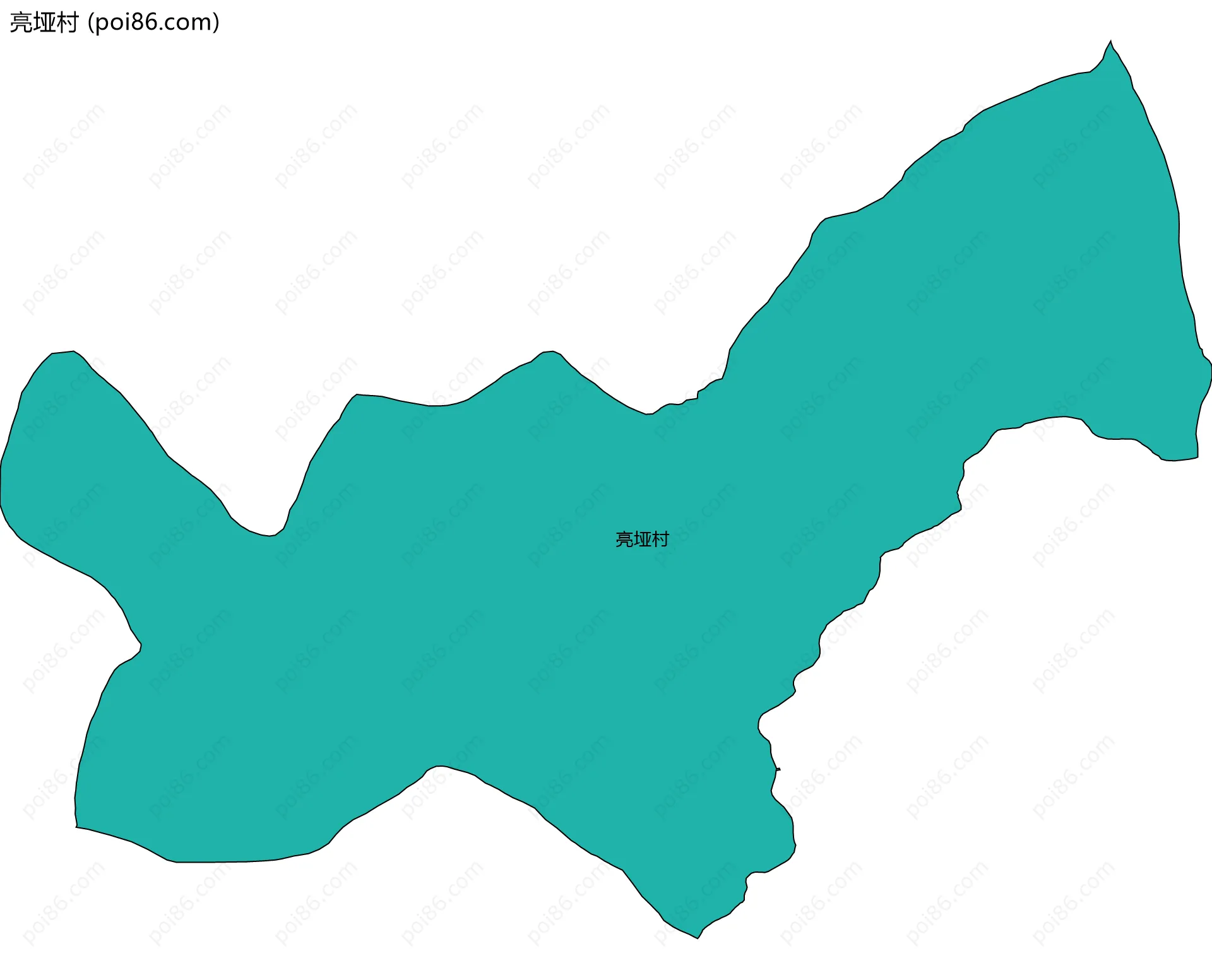 亮垭村边界地图