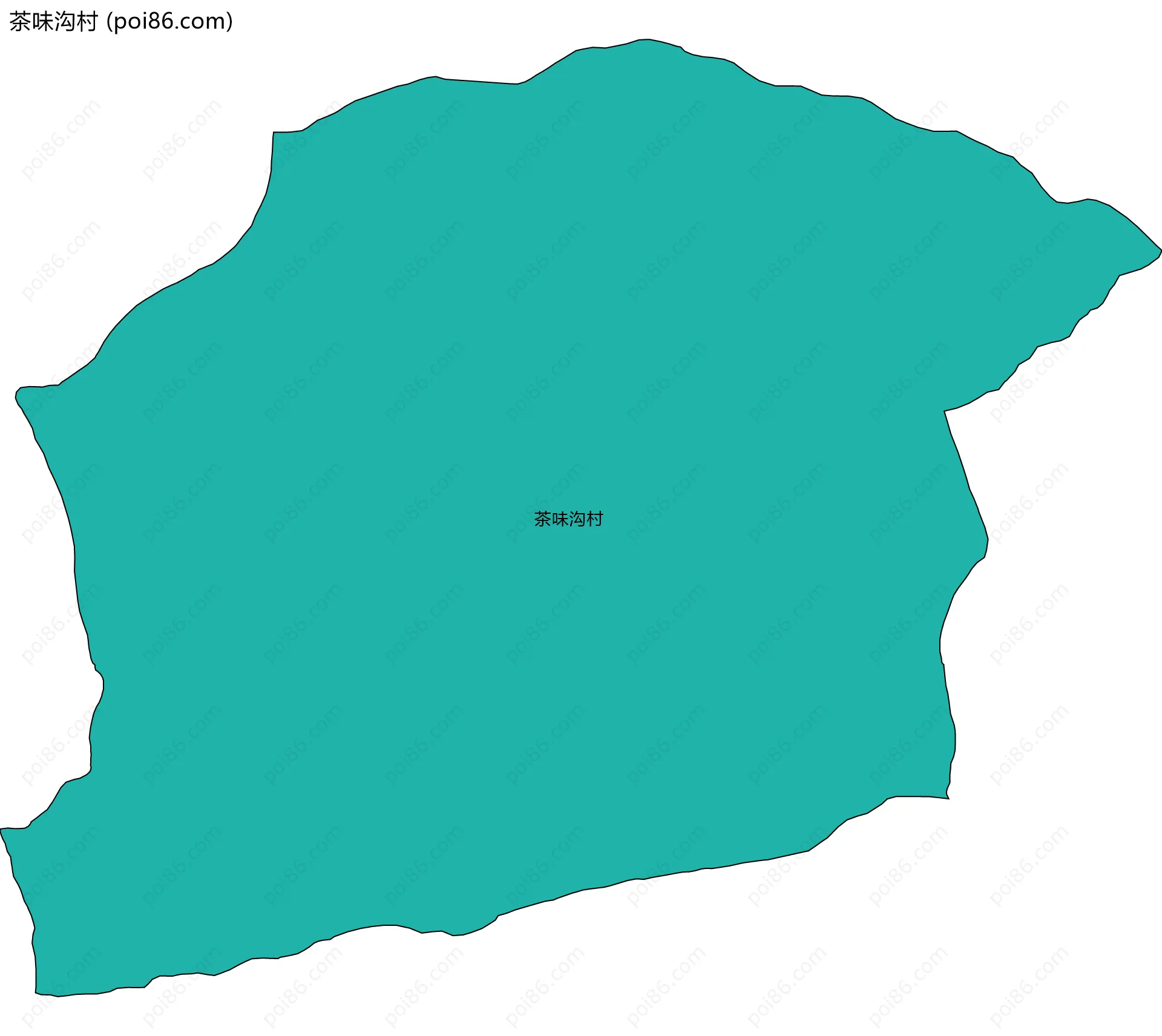 茶味沟村边界地图
