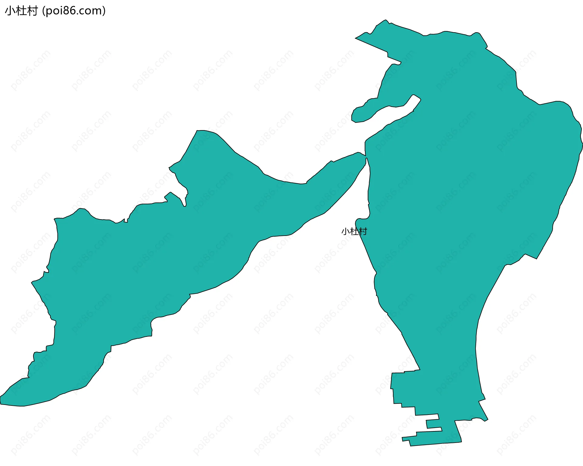 小杜村边界地图