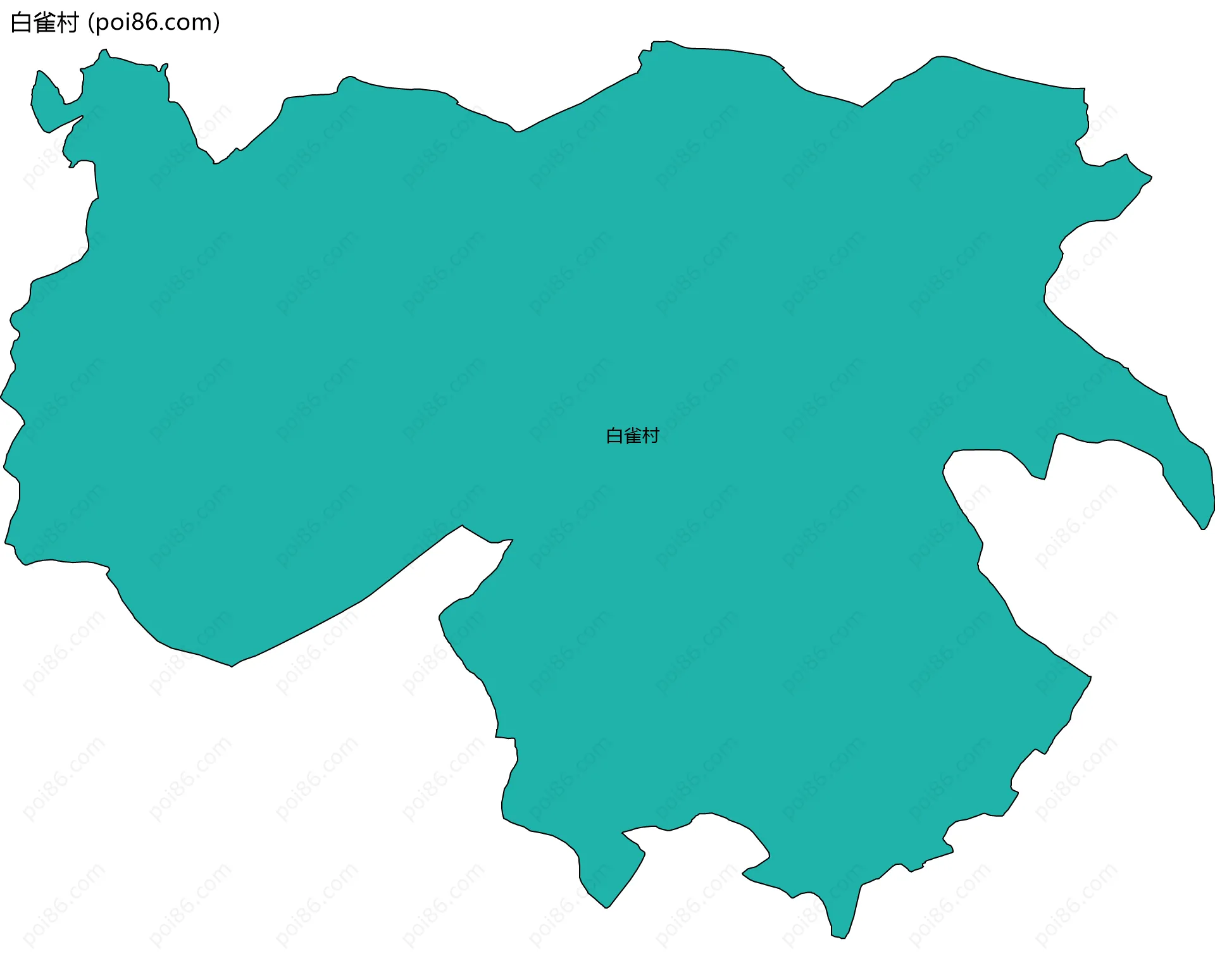 白雀村边界地图