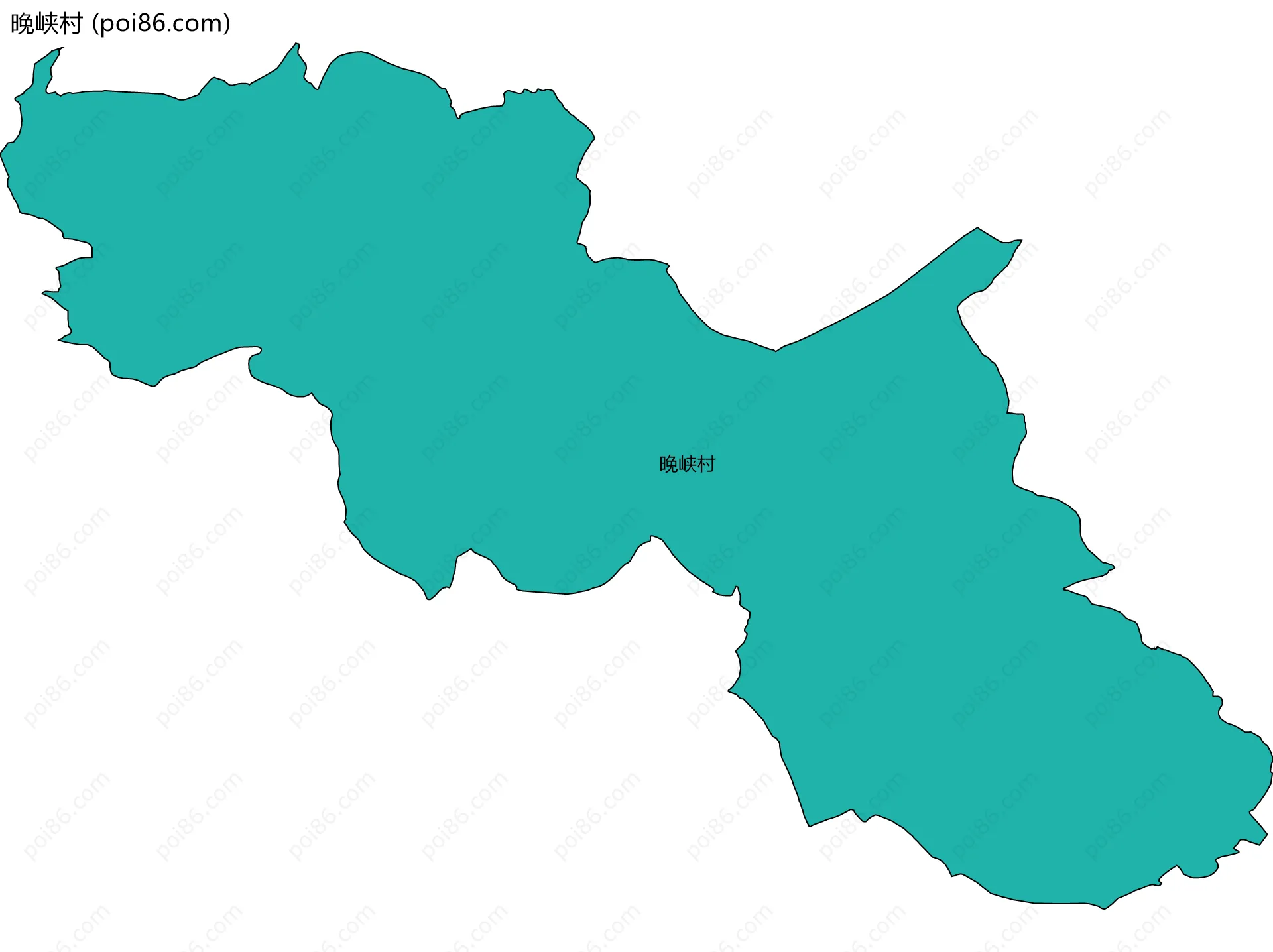 晚峡村边界地图