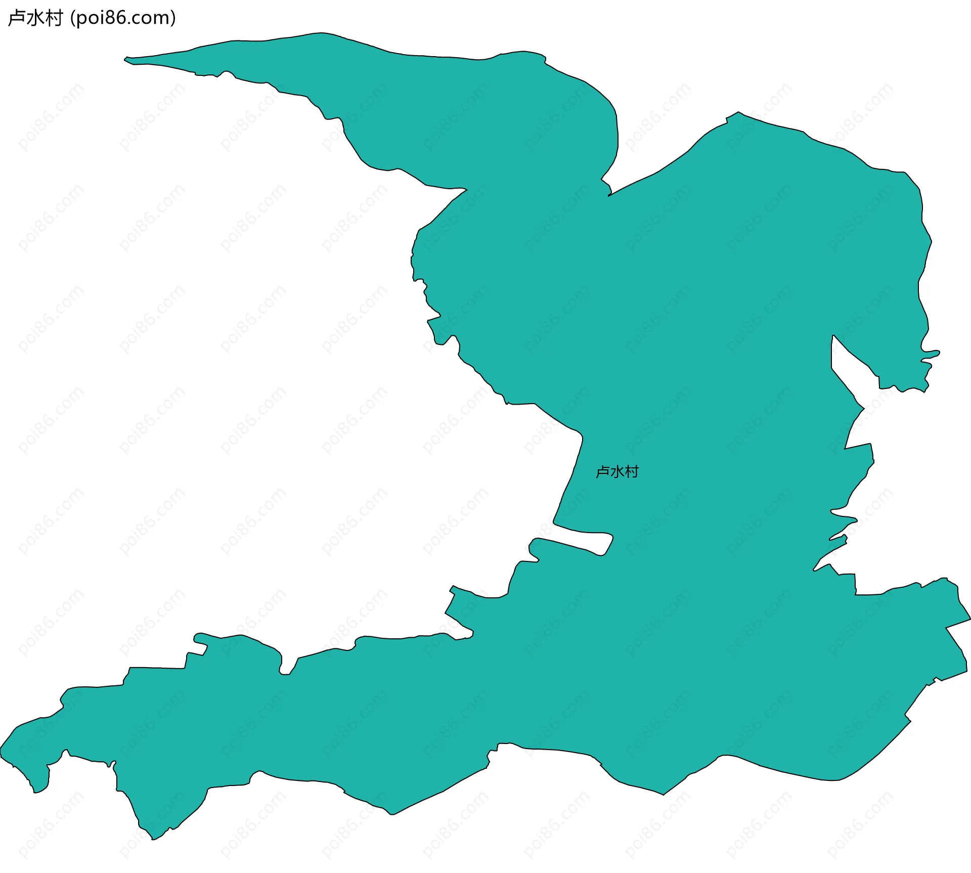 卢水村边界地图