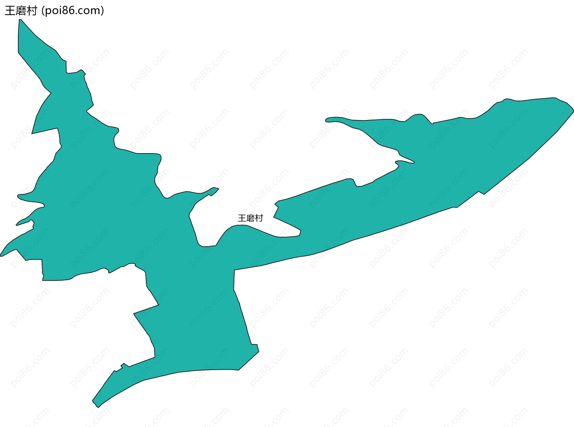 王磨村边界地图