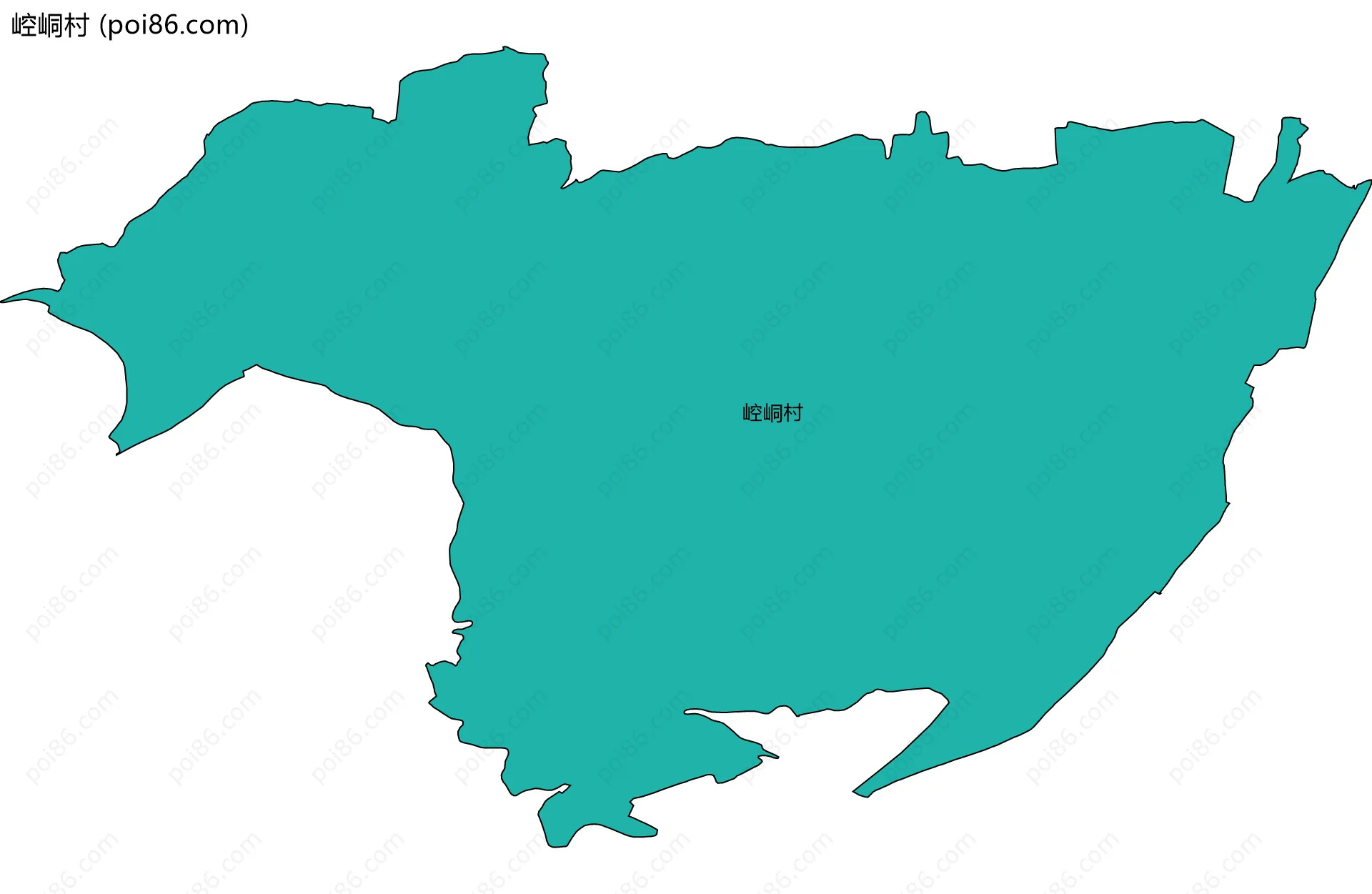 崆峒村边界地图