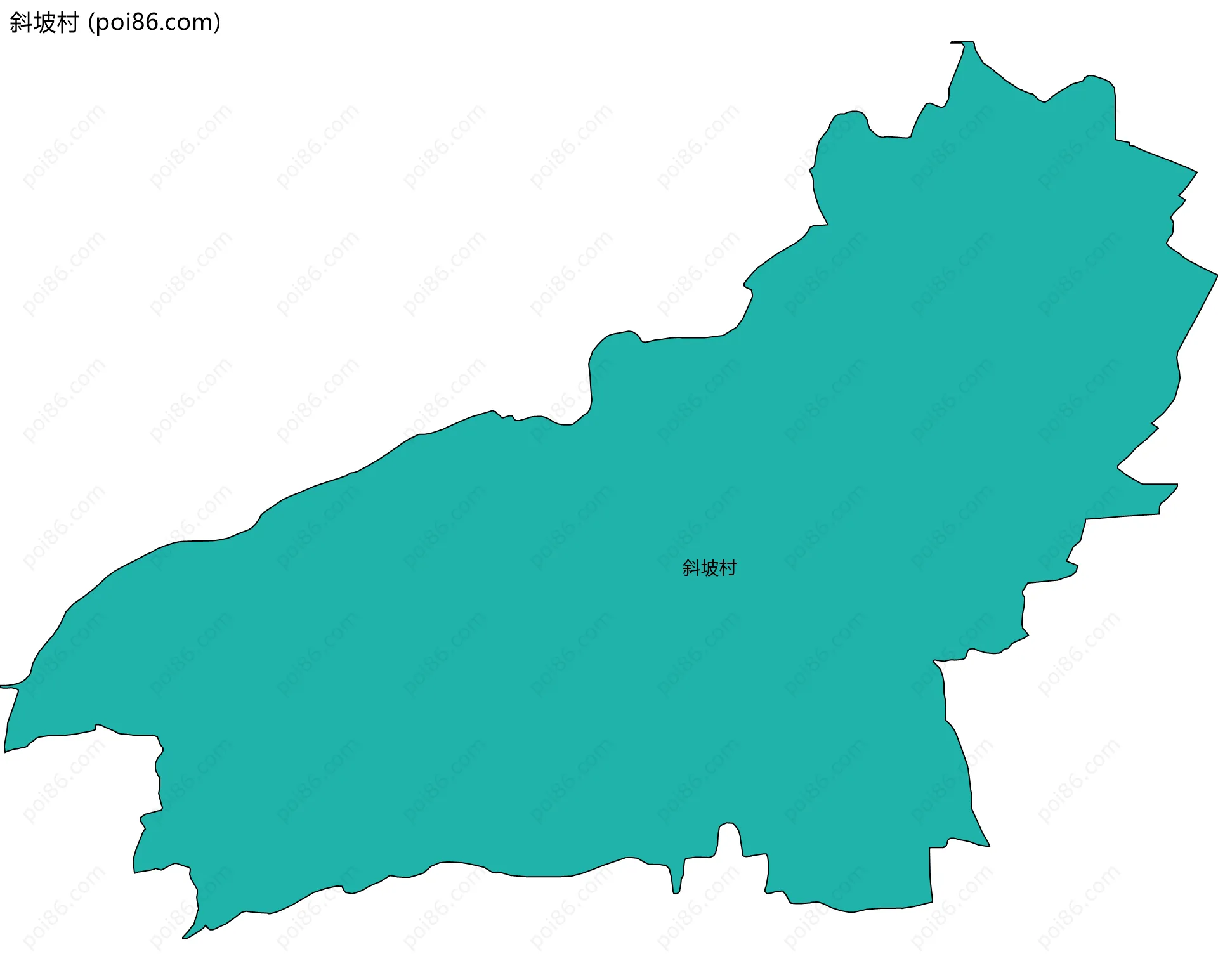 斜坡村边界地图