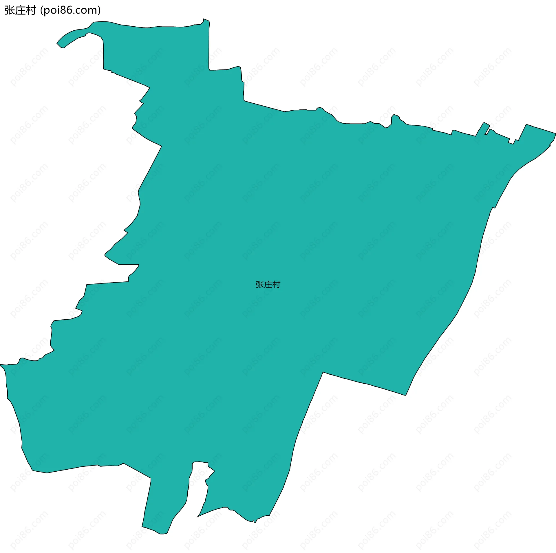 张庄村边界地图