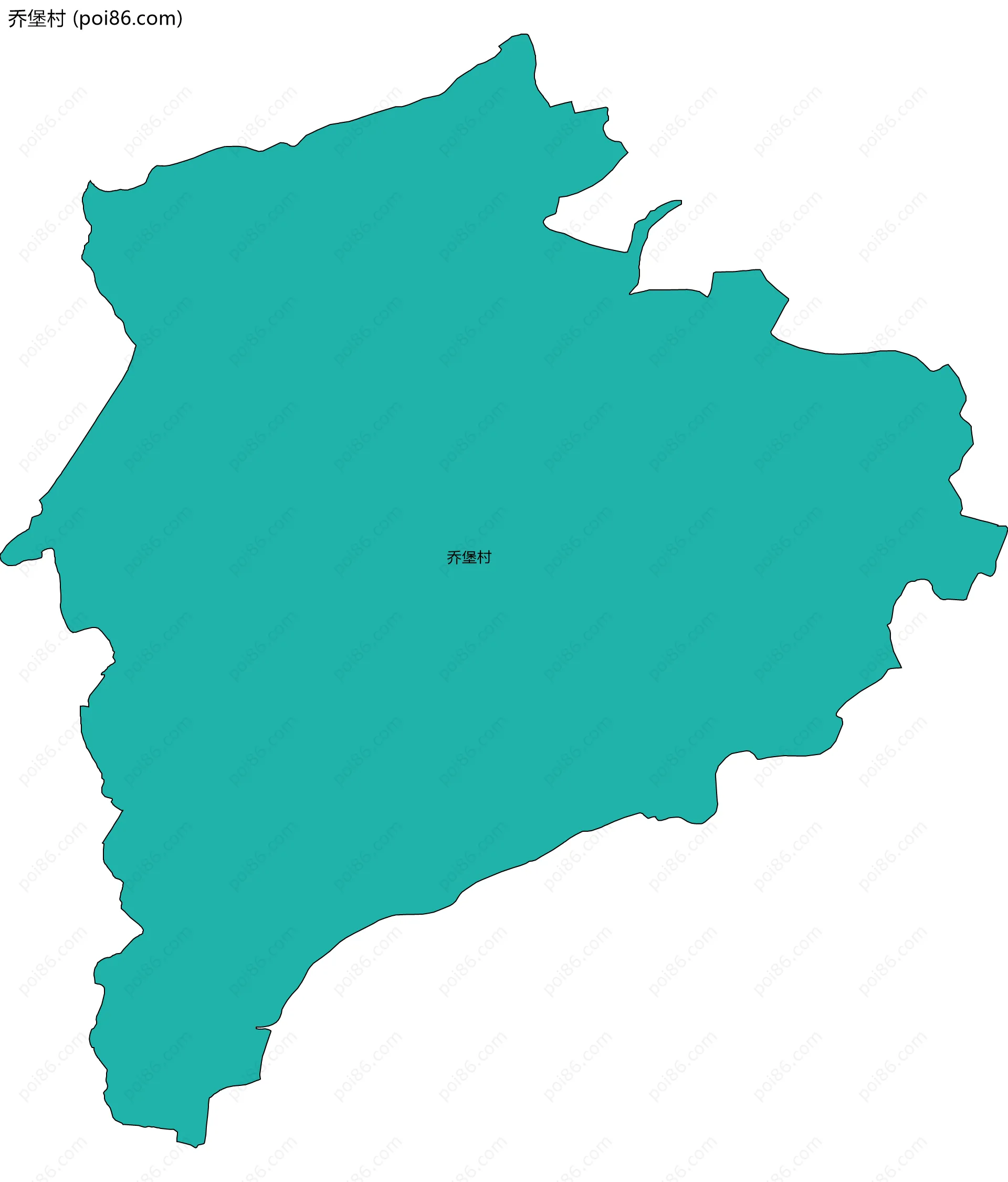 乔堡村边界地图
