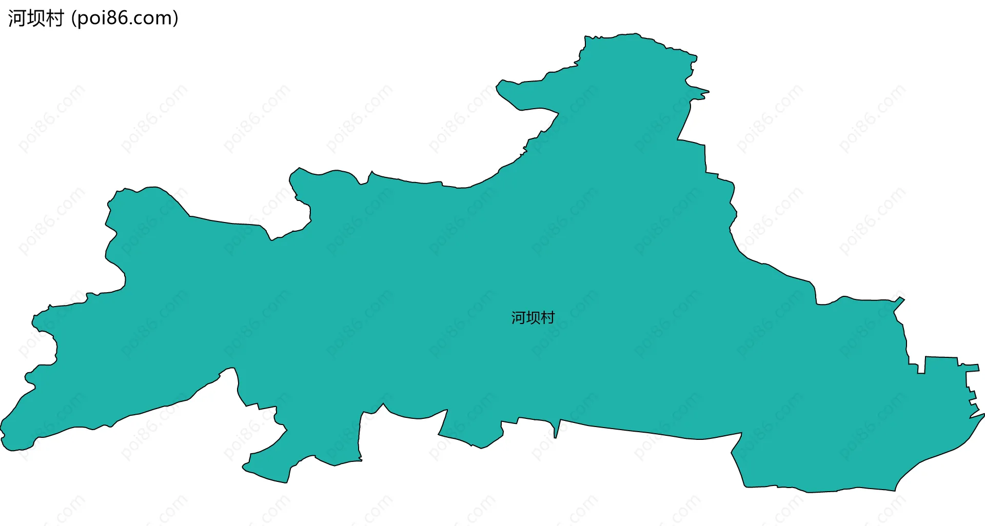 河坝村边界地图