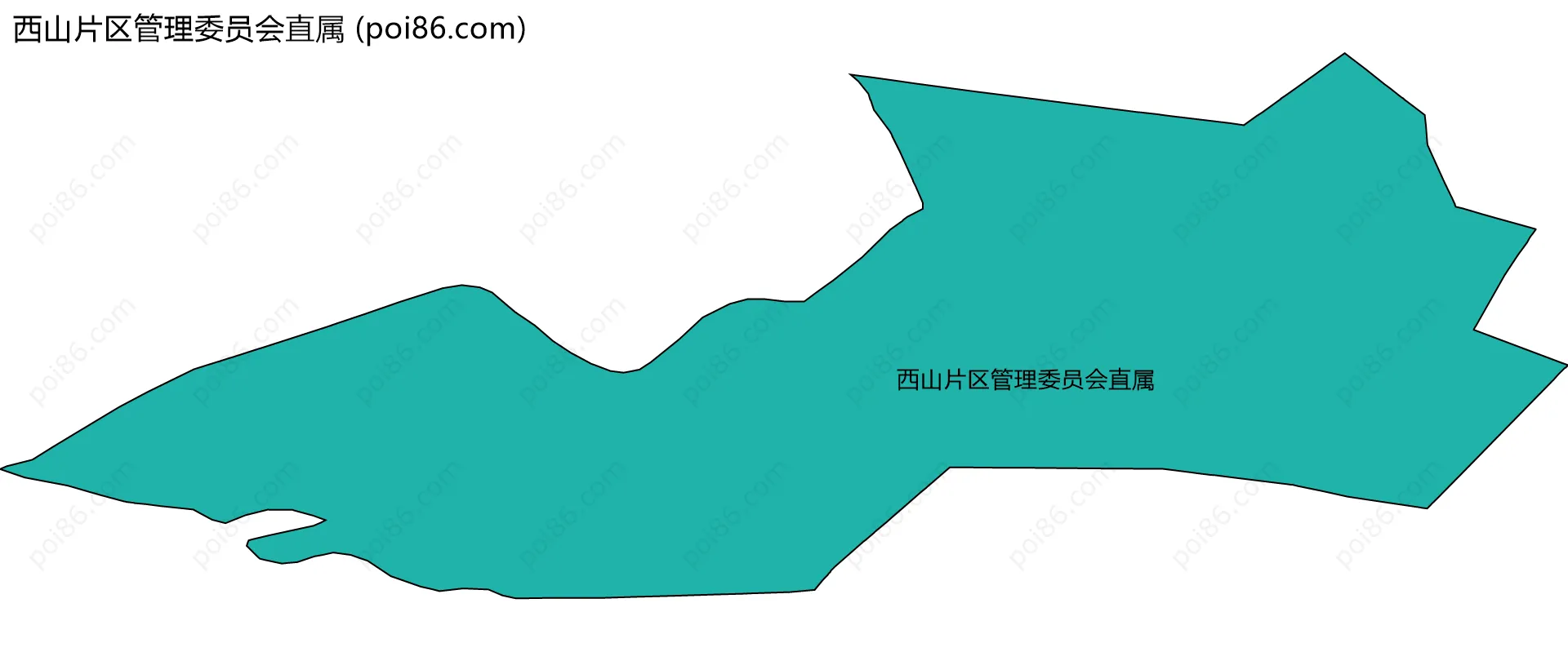 西山片区管理委员会直属边界地图