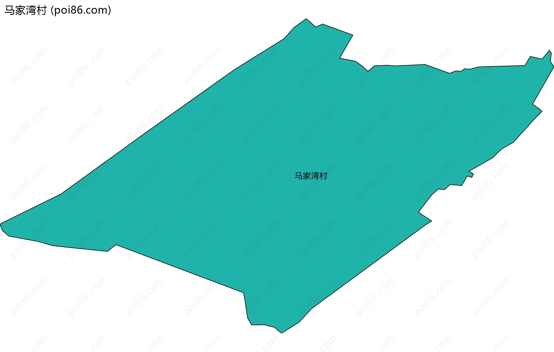 马家湾村边界地图