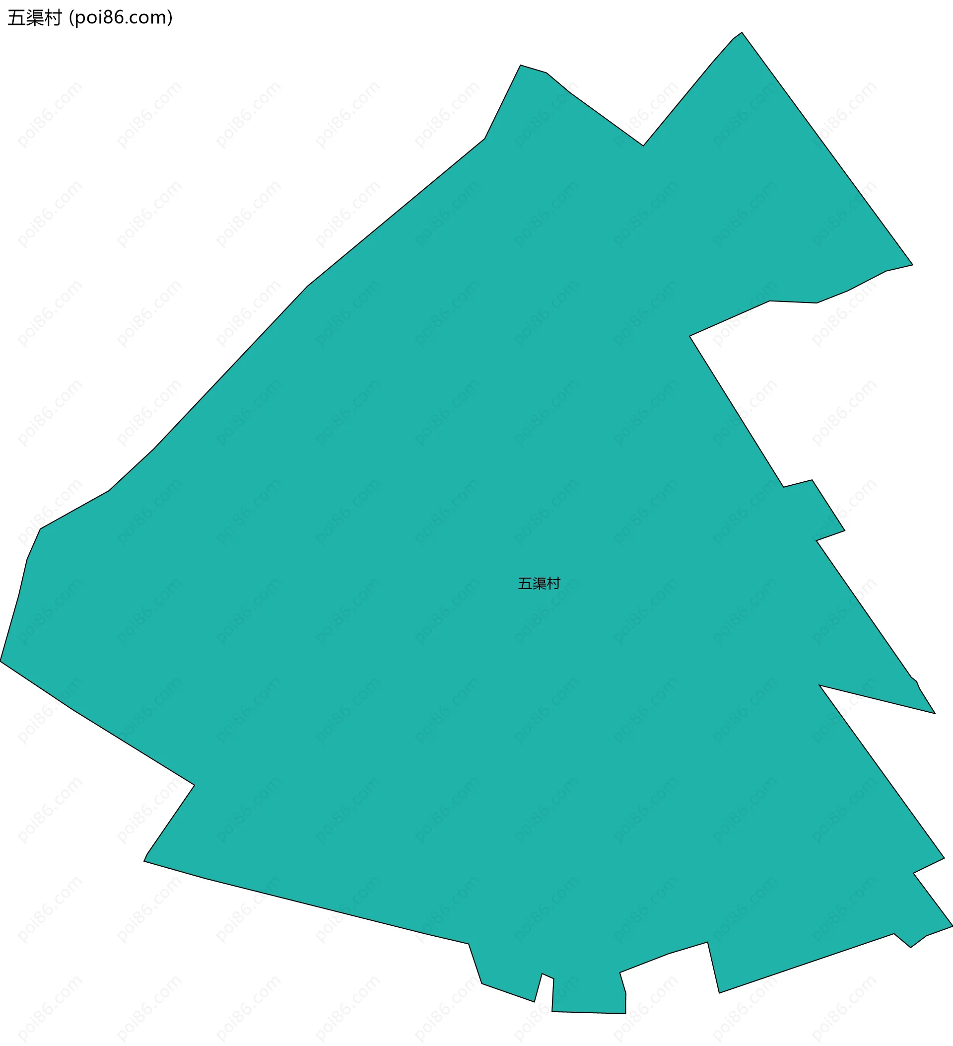 五渠村边界地图