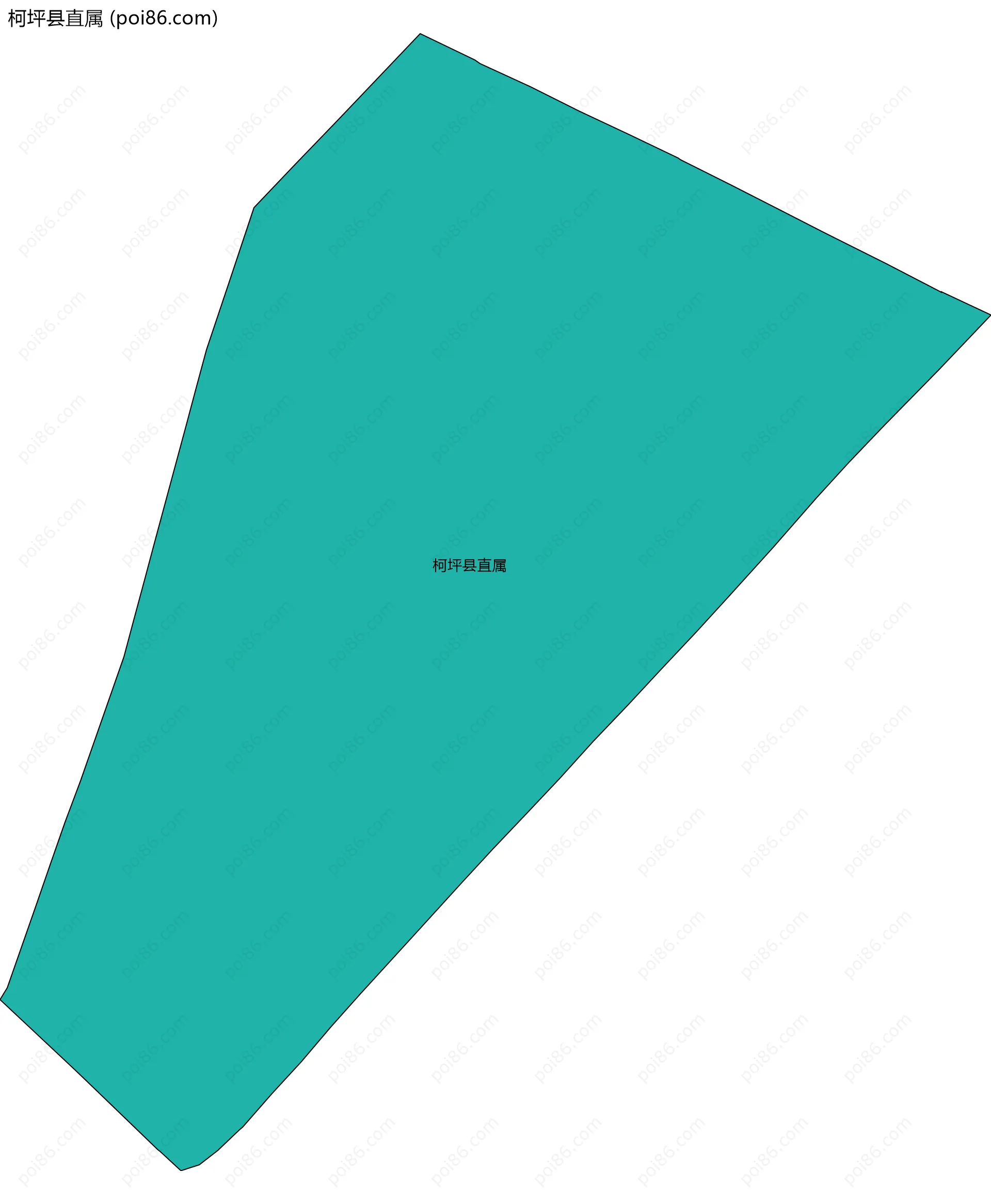 柯坪县直属边界地图