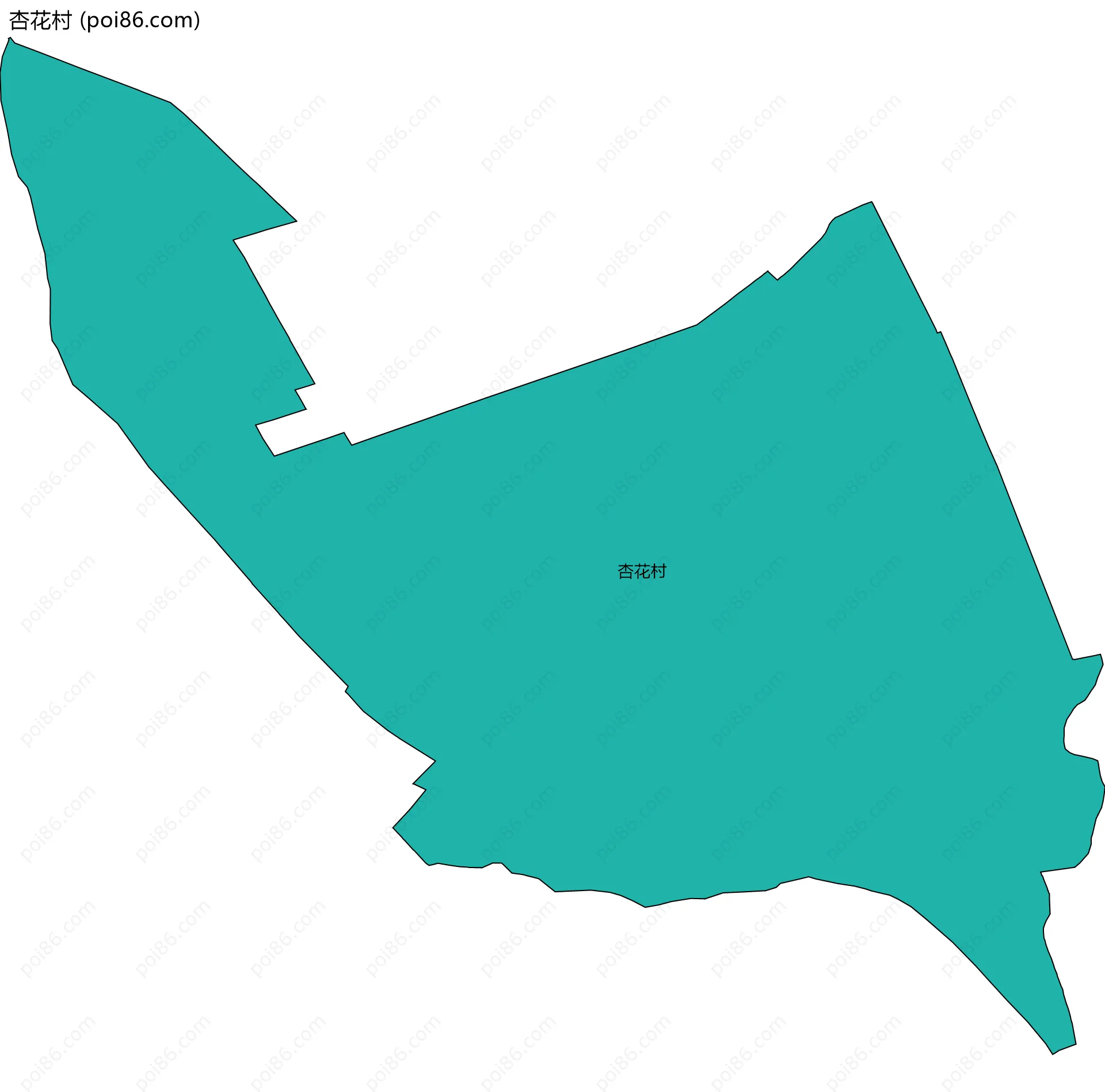 杏花村边界地图