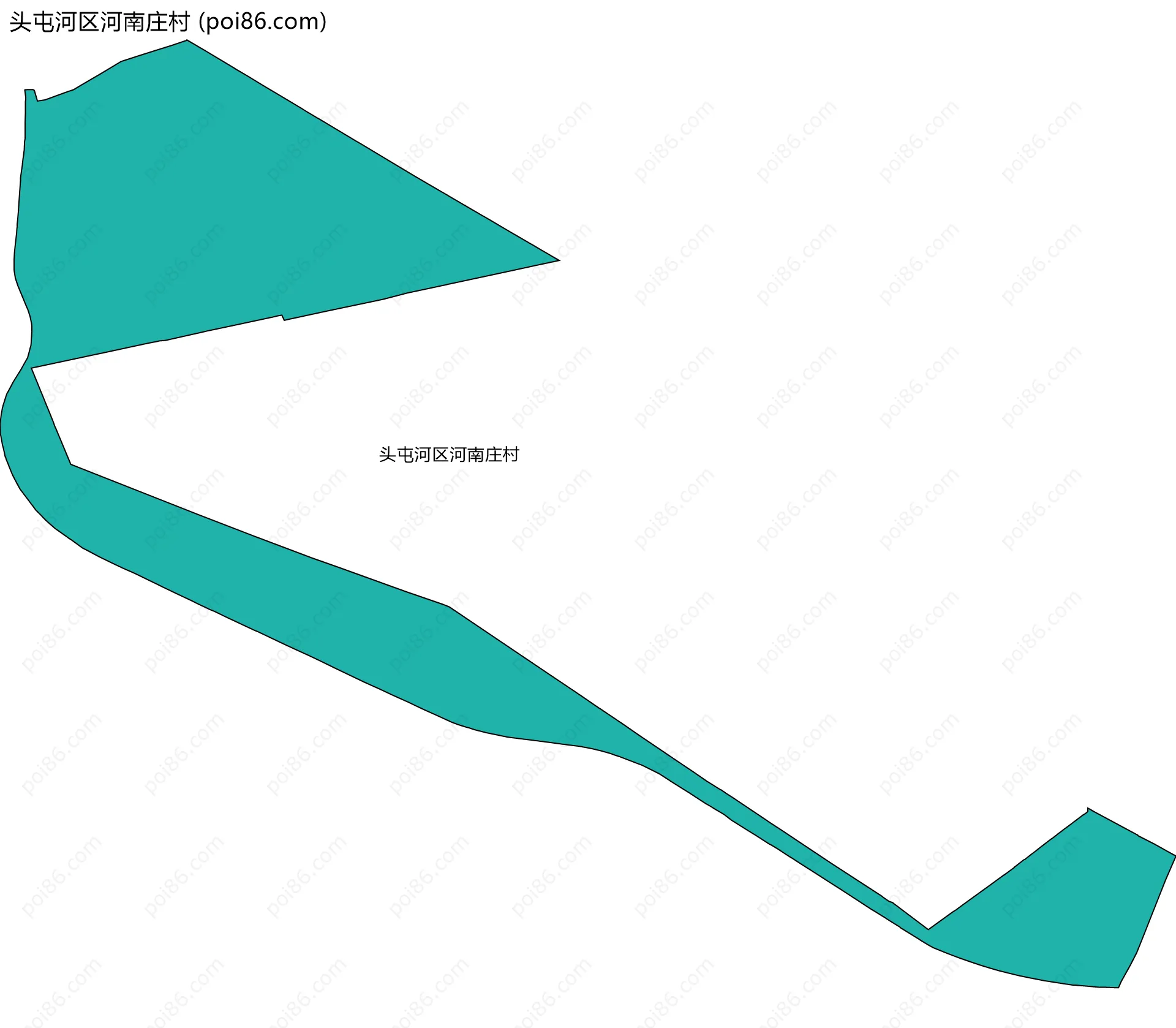 头屯河区河南庄村边界地图