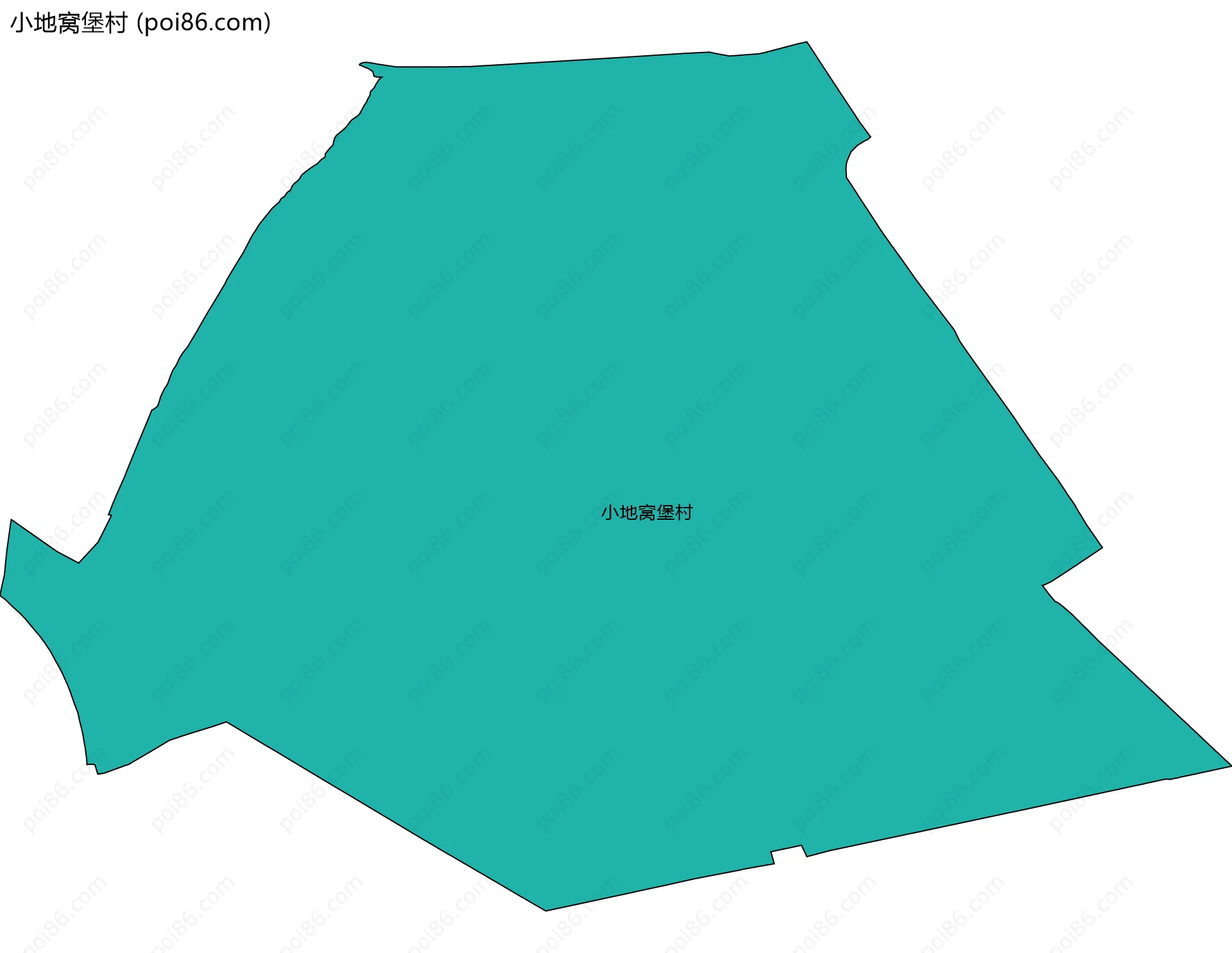 小地窝堡村边界地图