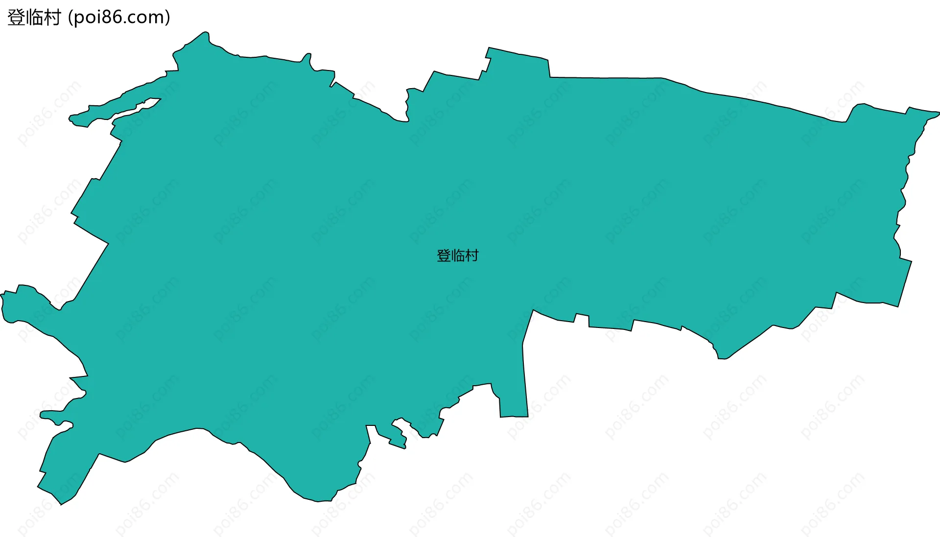 登临村边界地图