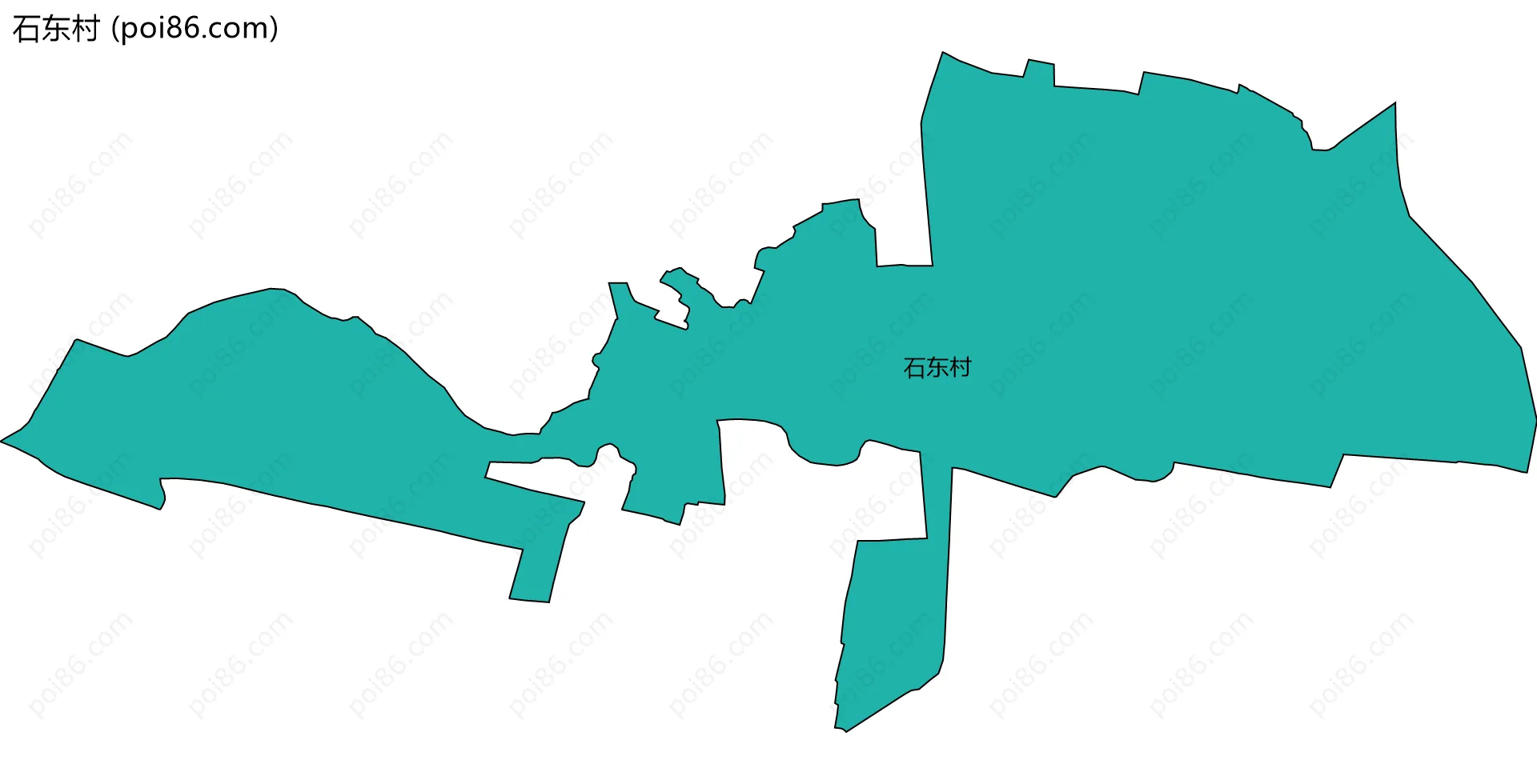 石东村边界地图