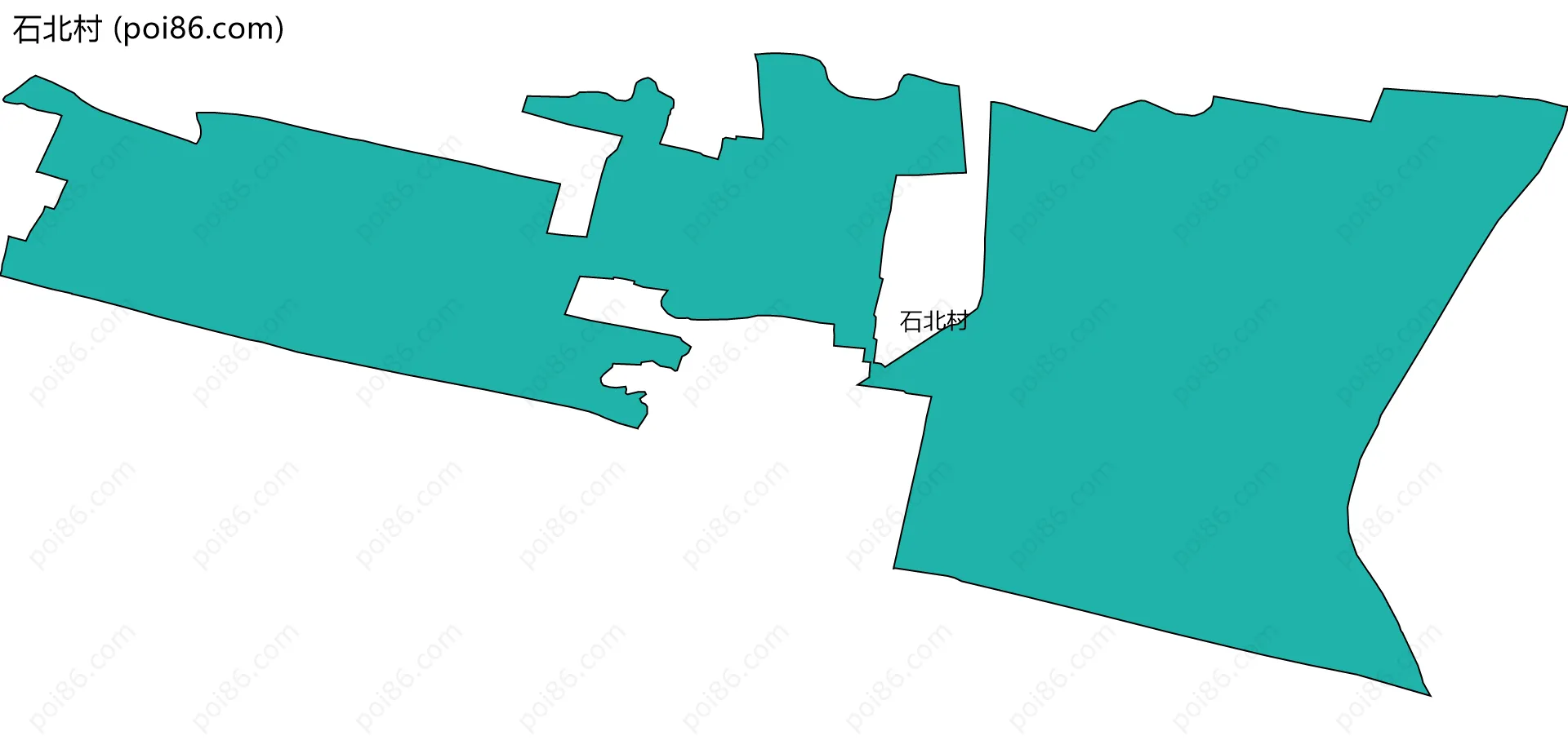 石北村边界地图