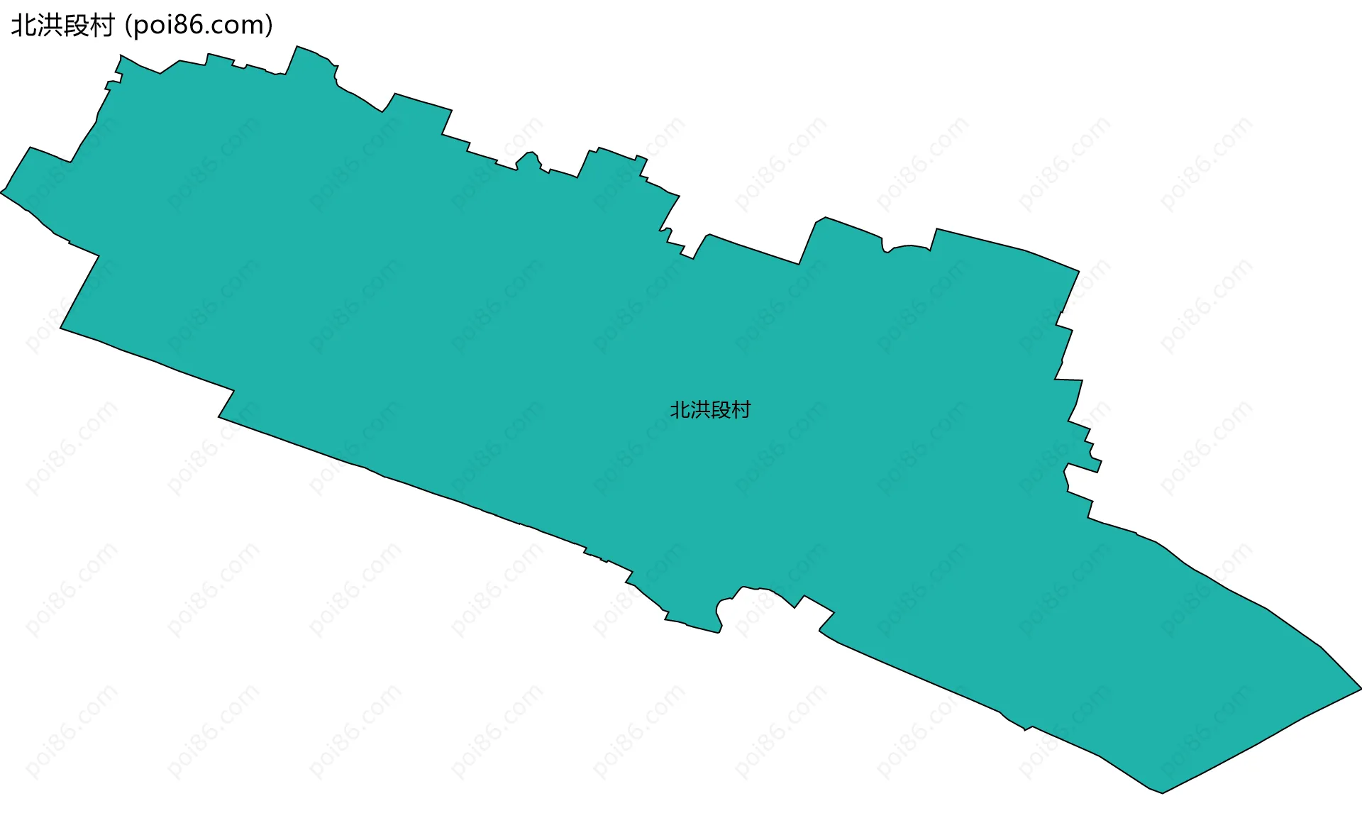 北洪段村边界地图