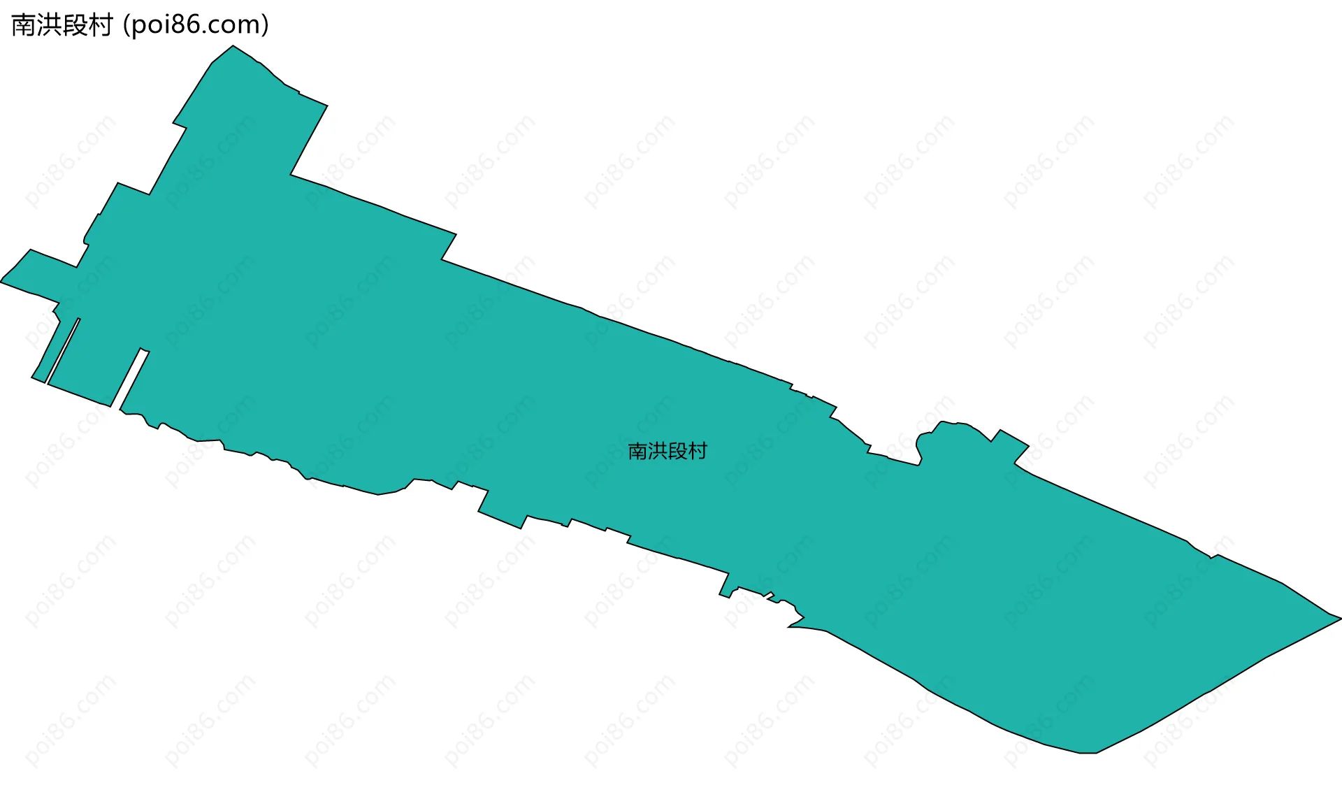 南洪段村边界地图