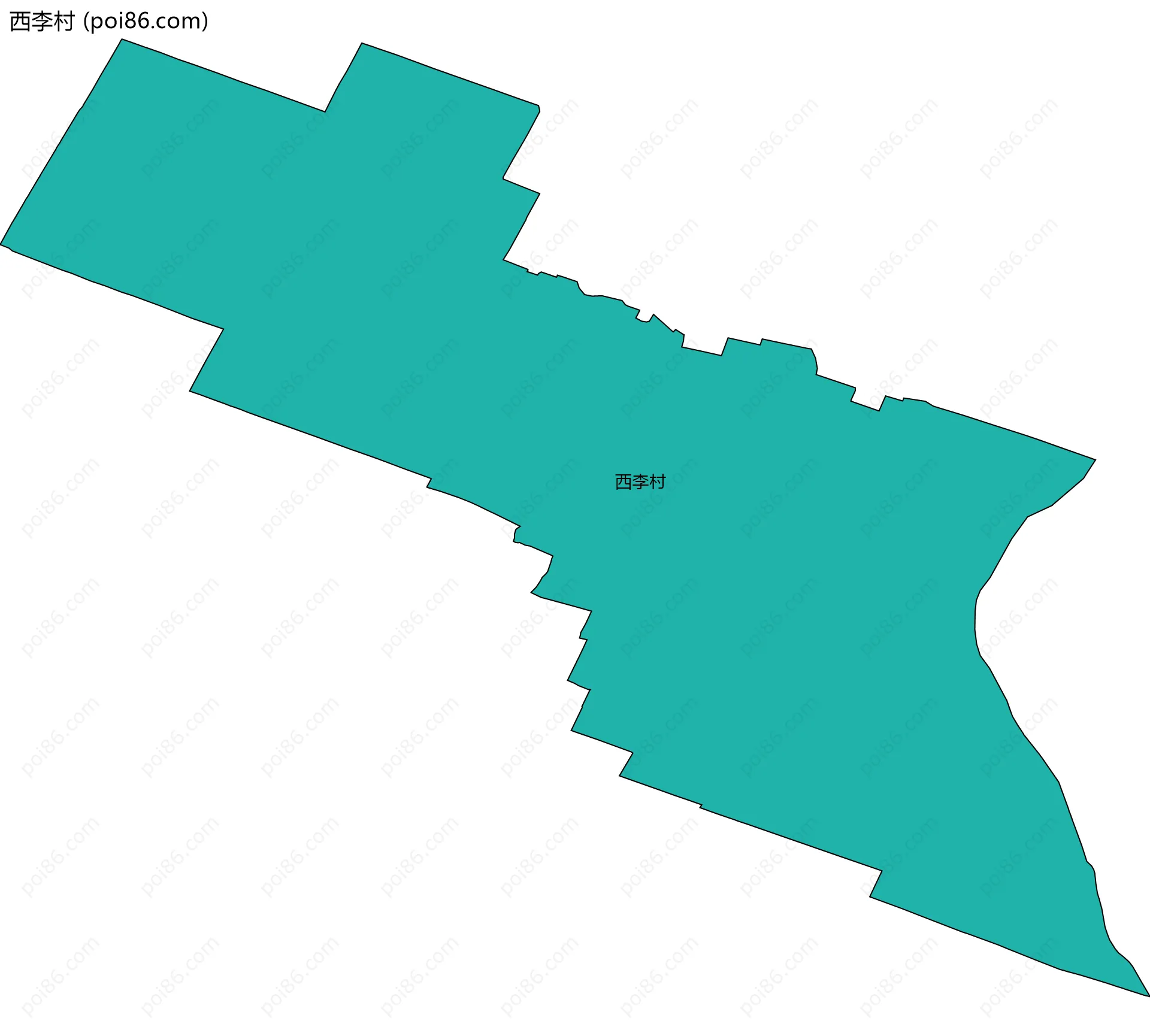 西李村边界地图