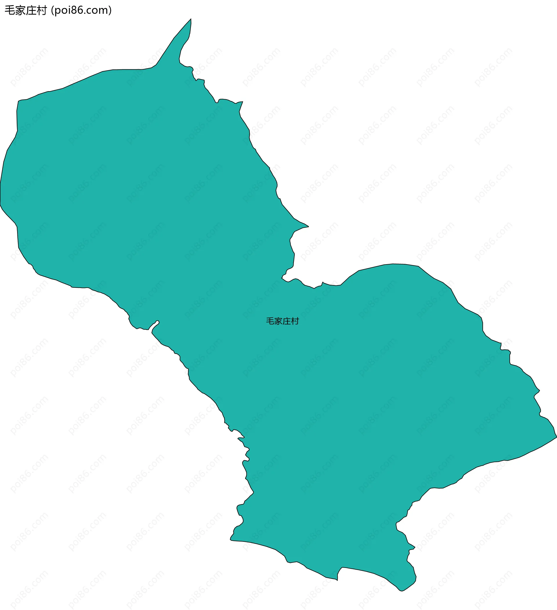 毛家庄村边界地图