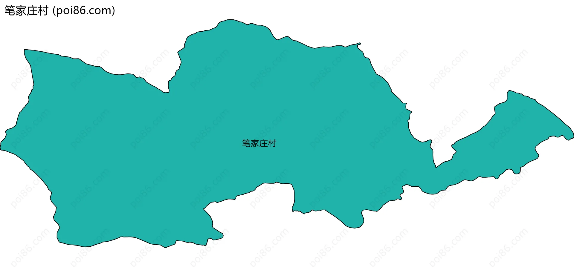 笔家庄村边界地图