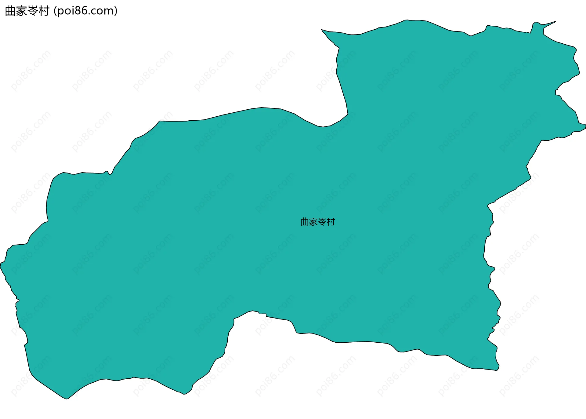 曲家岺村边界地图