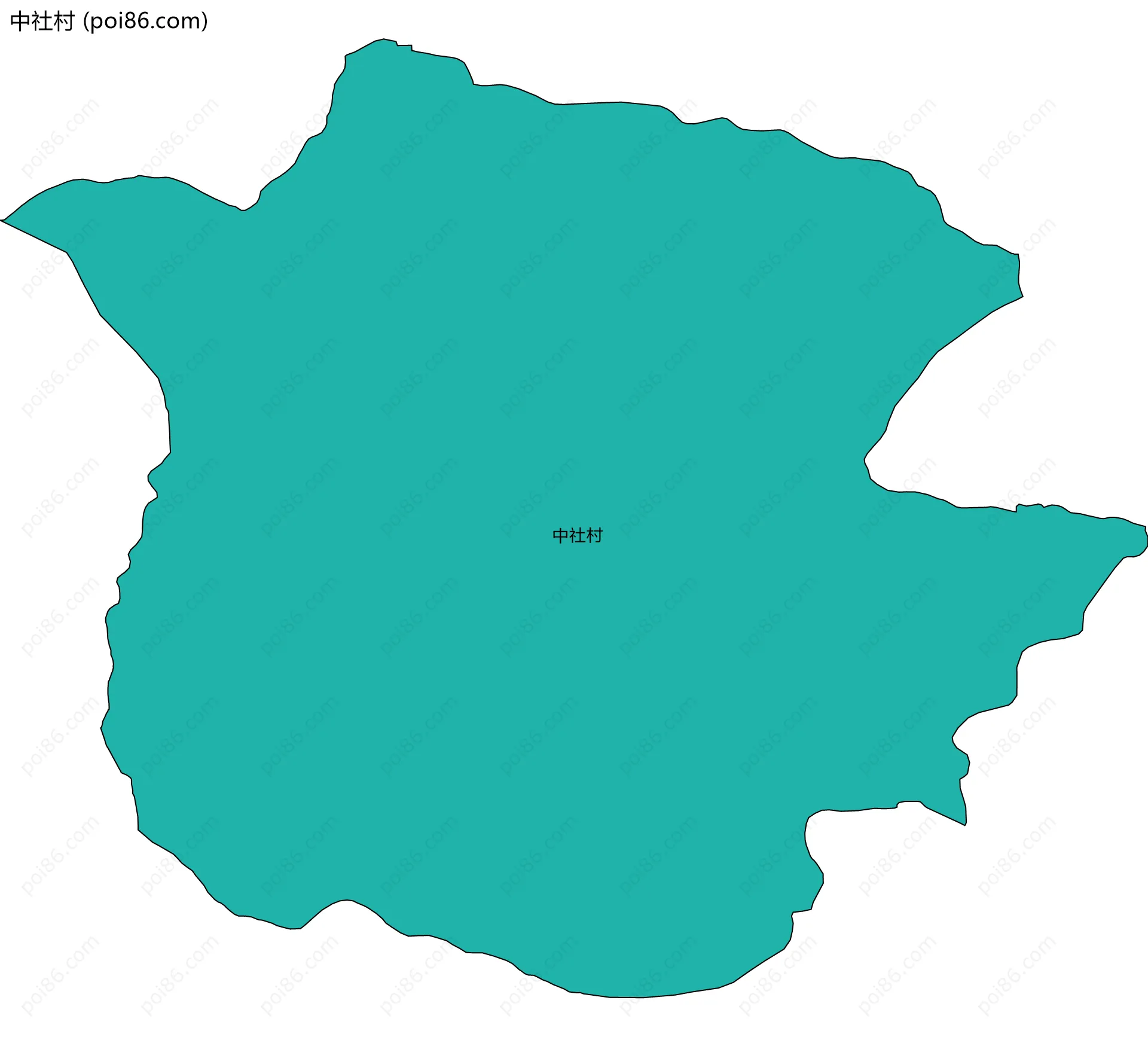 中社村边界地图