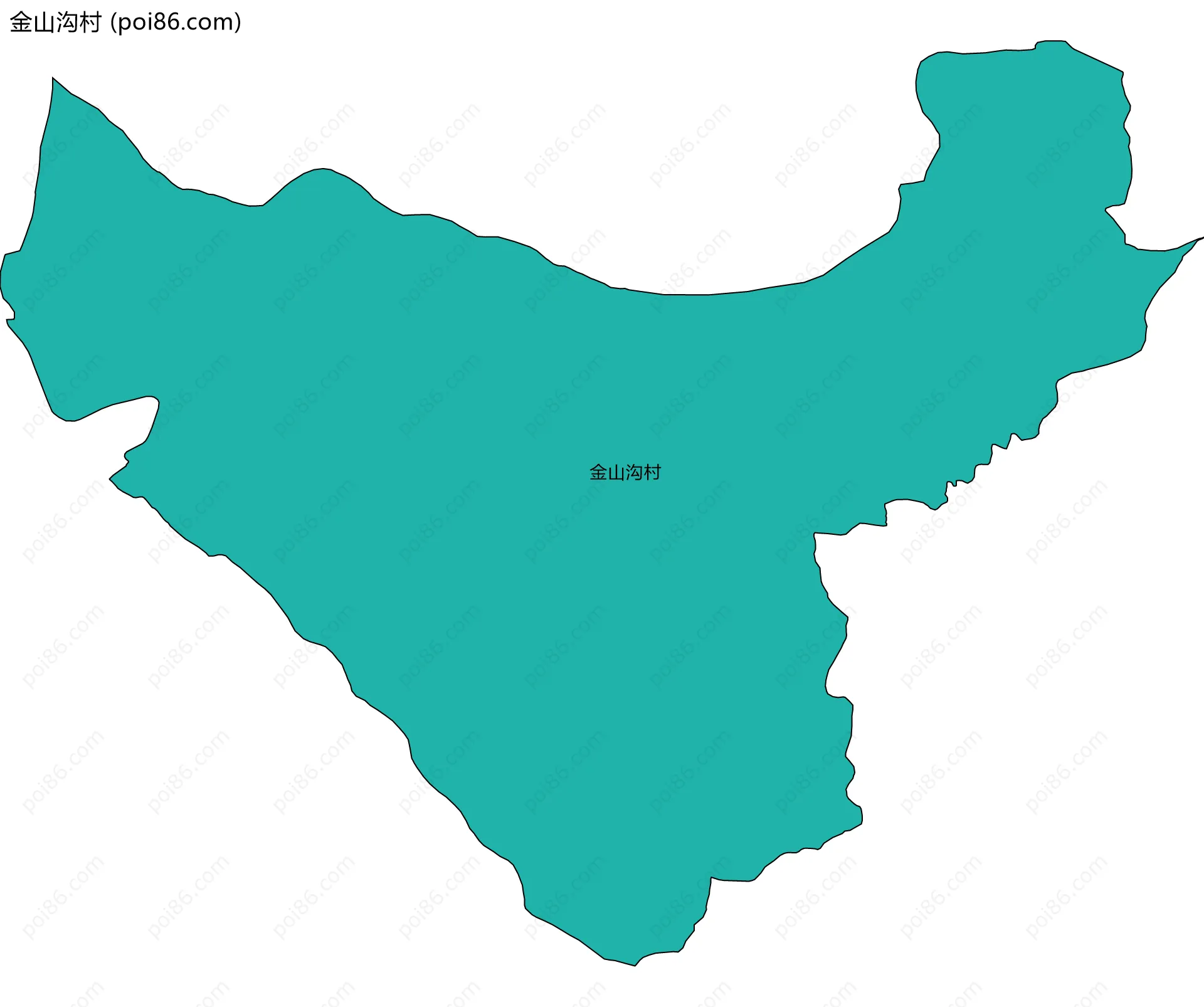 金山沟村边界地图