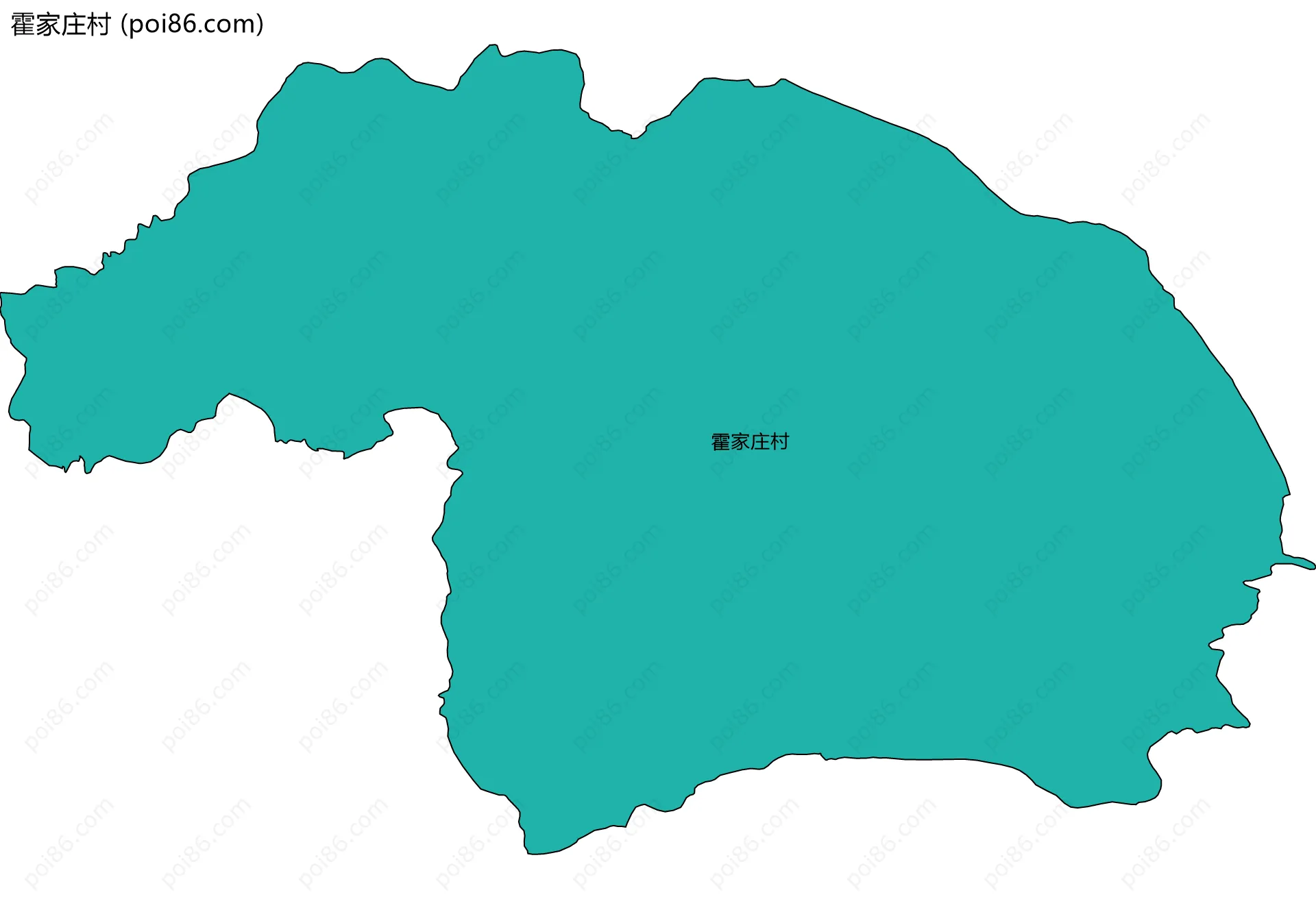 霍家庄村边界地图