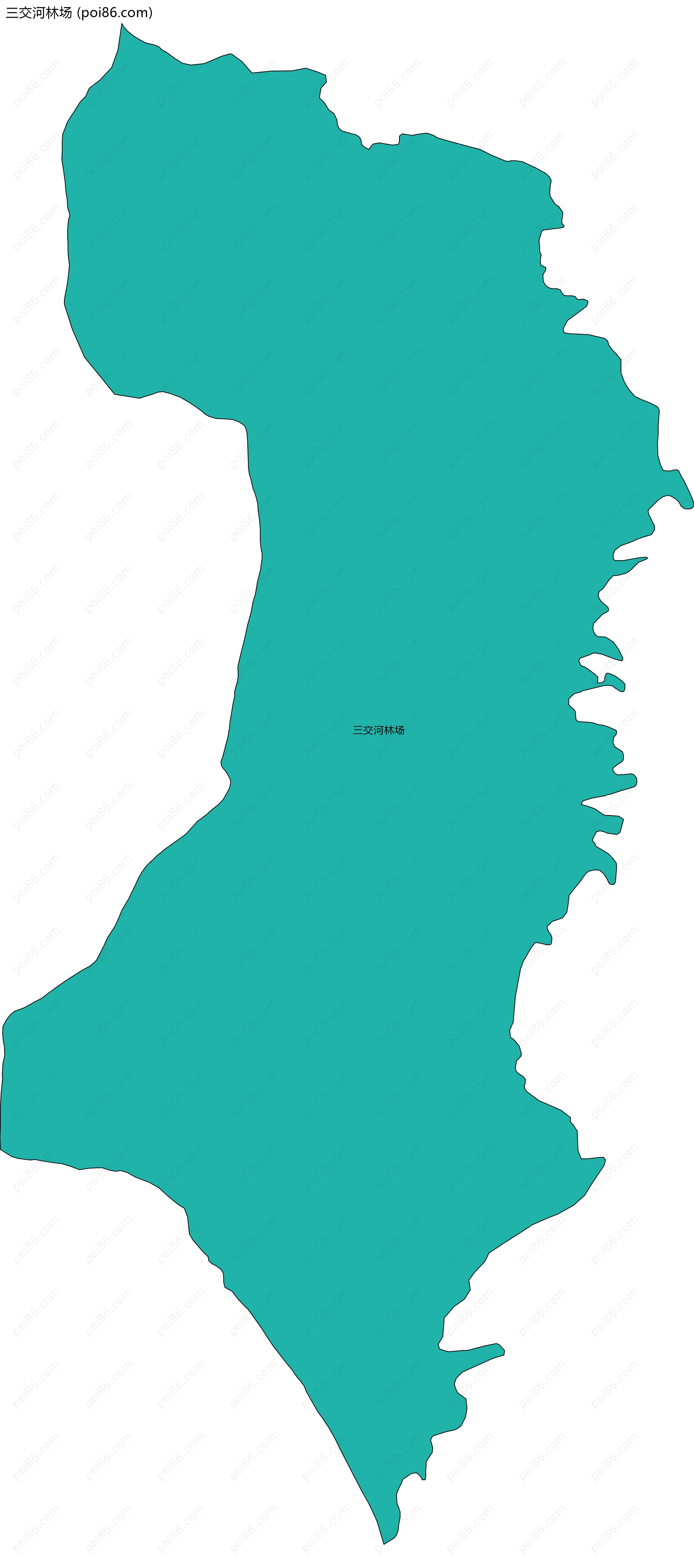 三交河林场边界地图