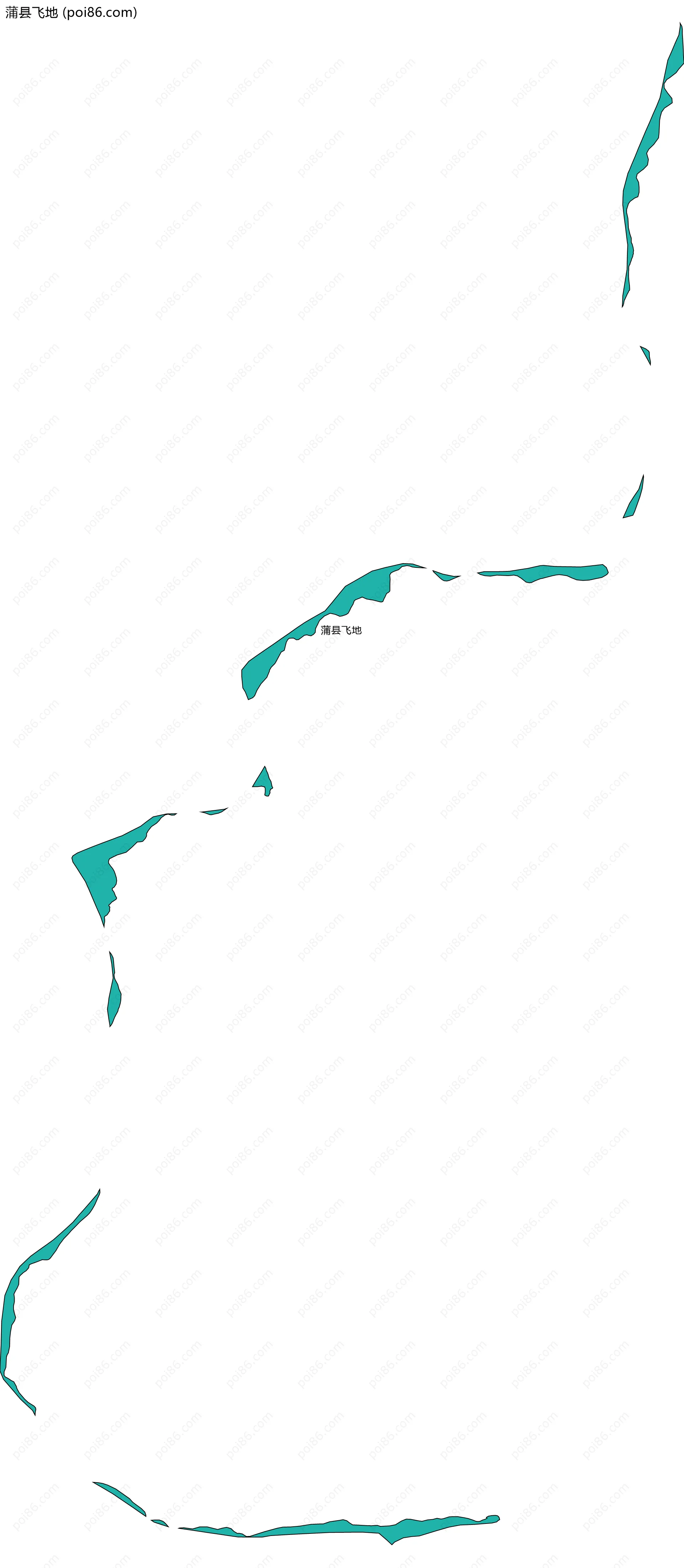 蒲县飞地边界地图