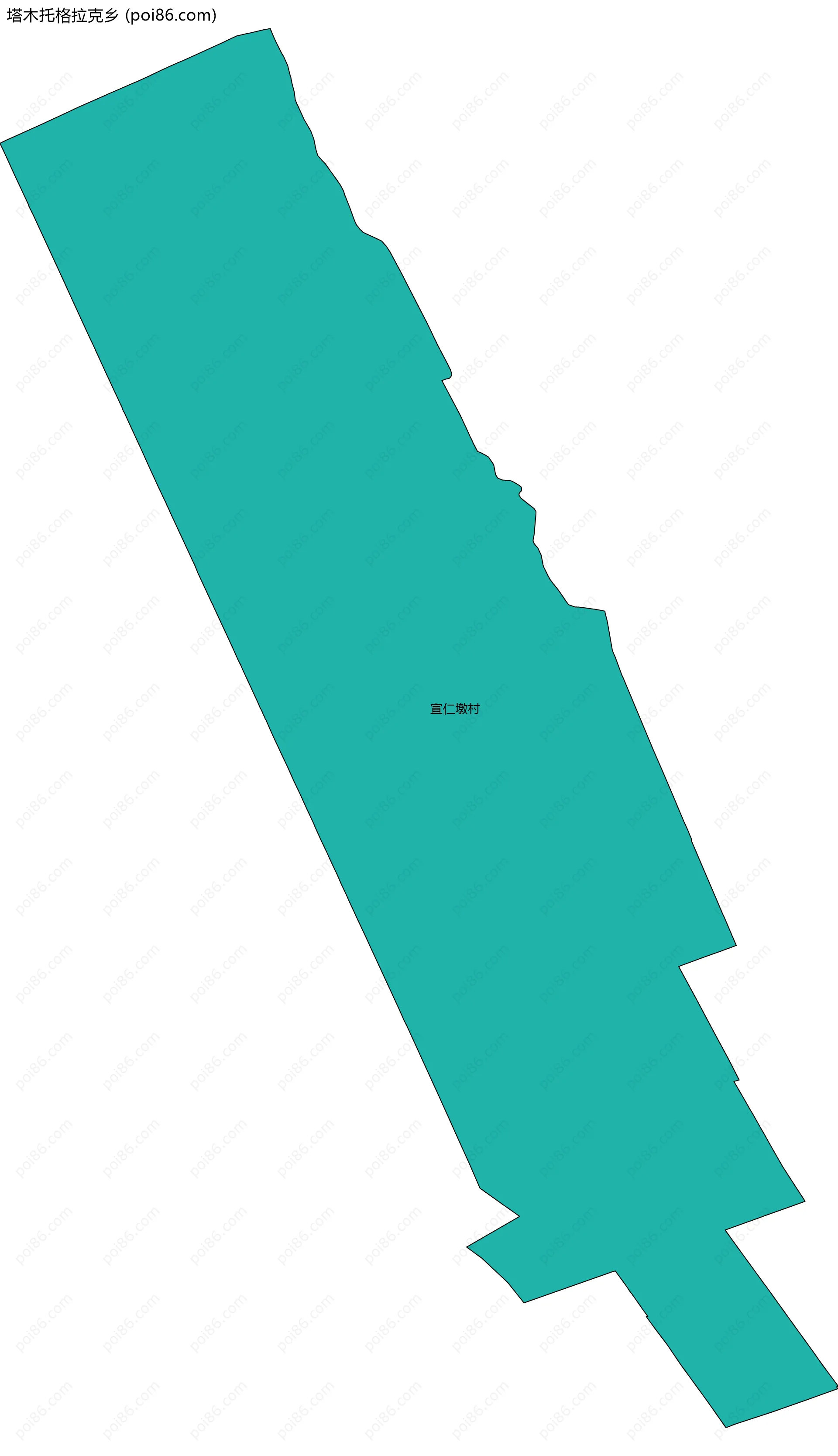 塔木托格拉克乡边界地图(五级行政区划)