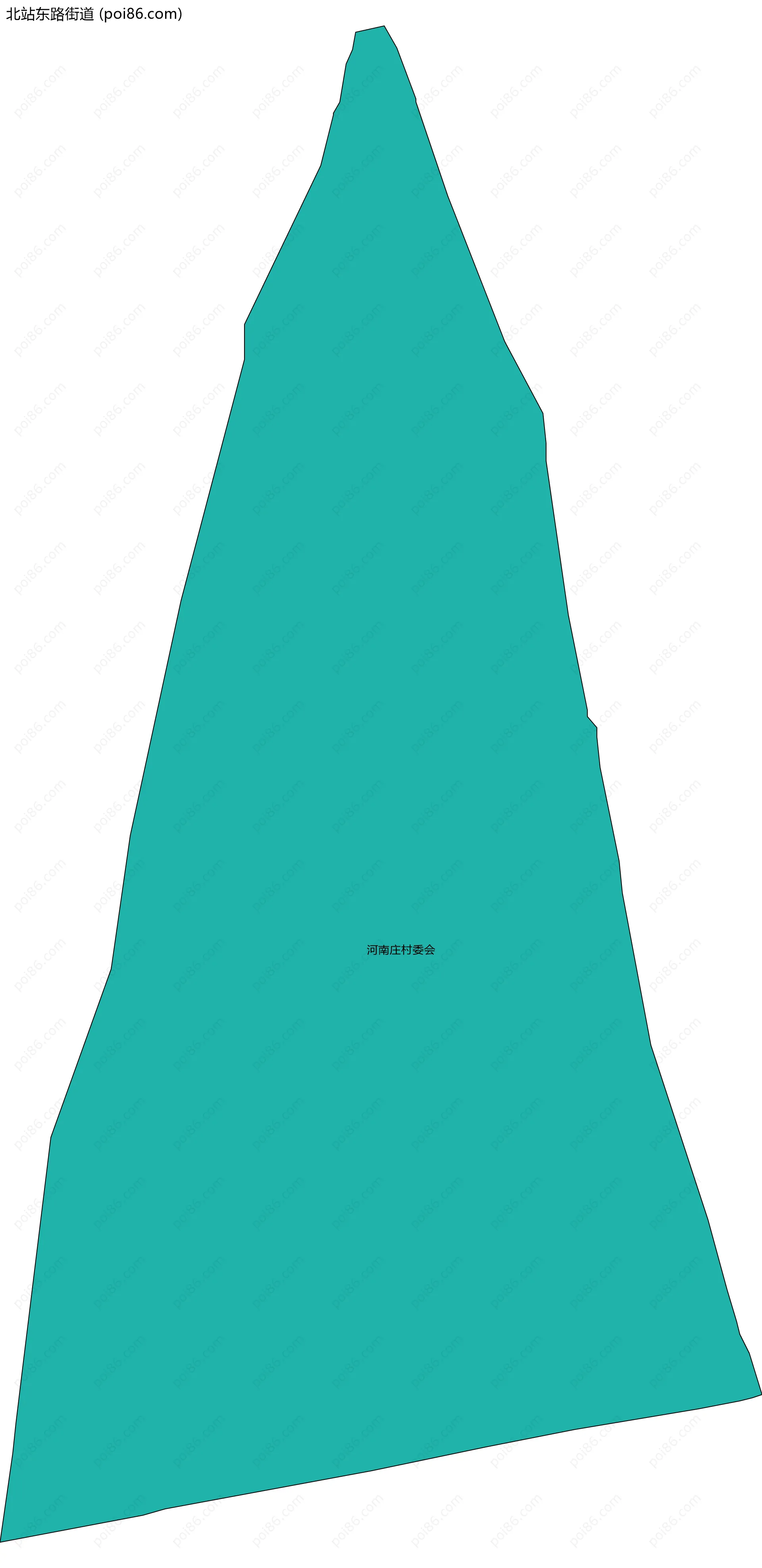 北站东路街道边界地图(五级行政区划)