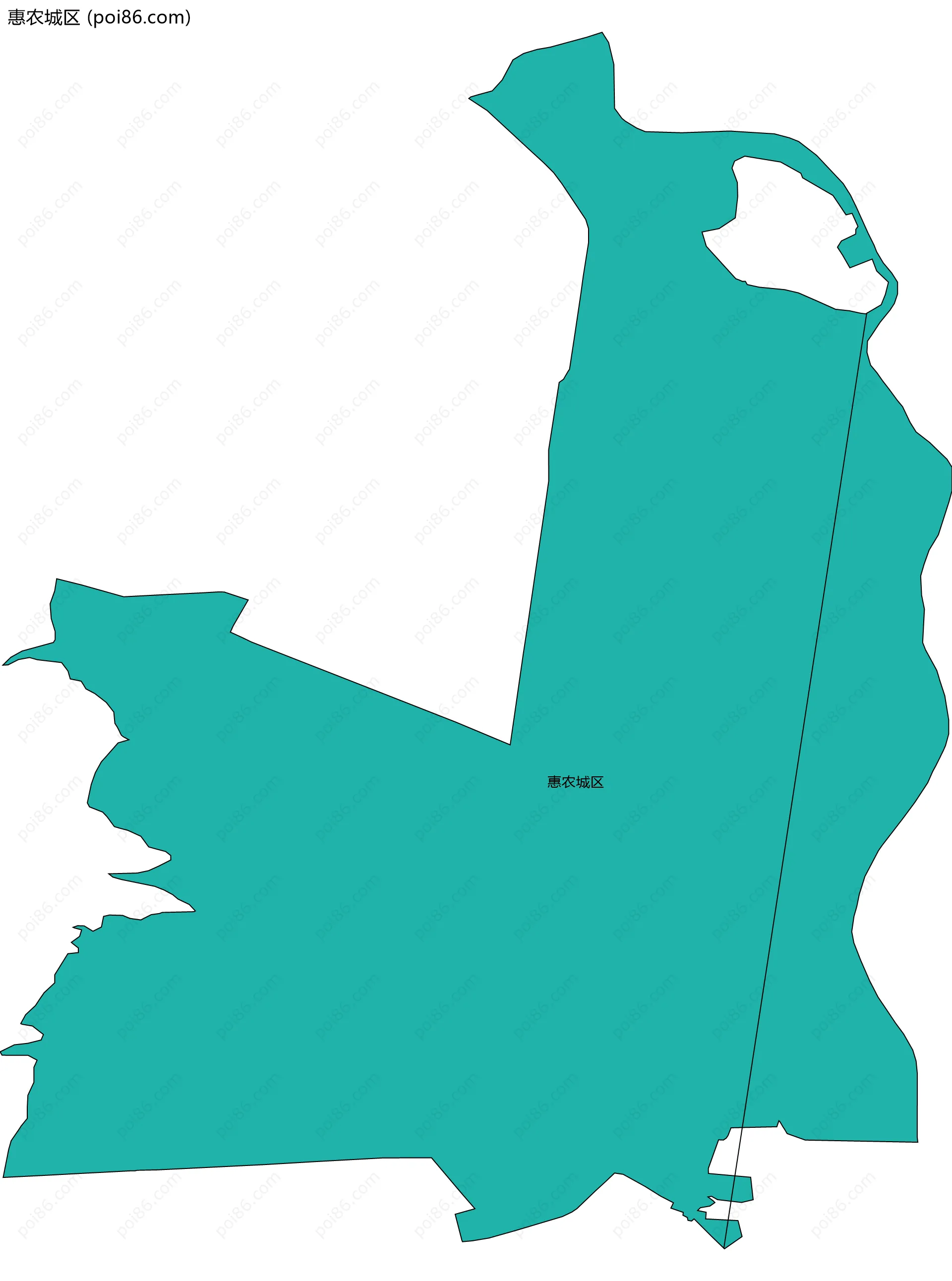 惠农城区边界地图