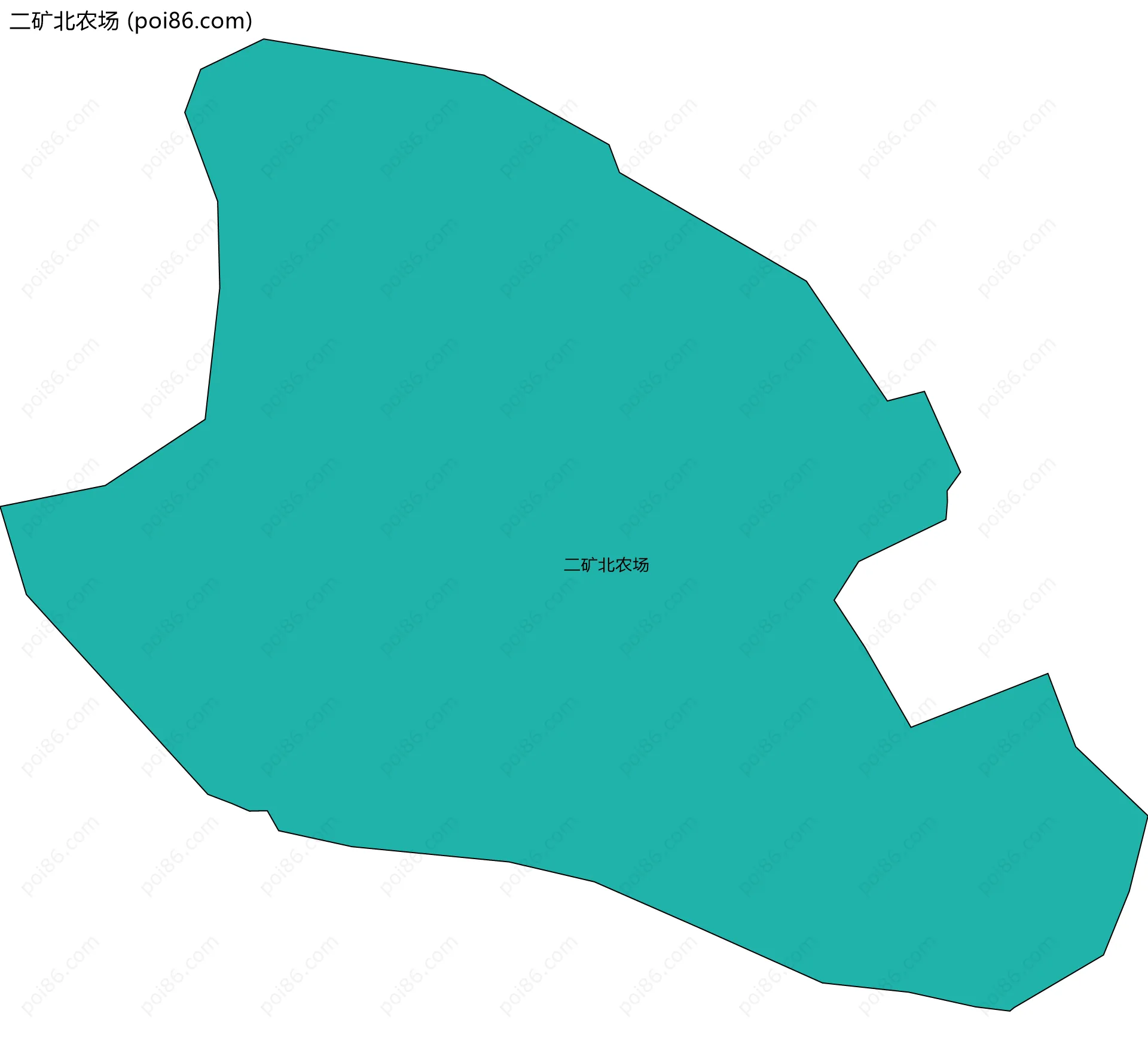 二矿北农场边界地图