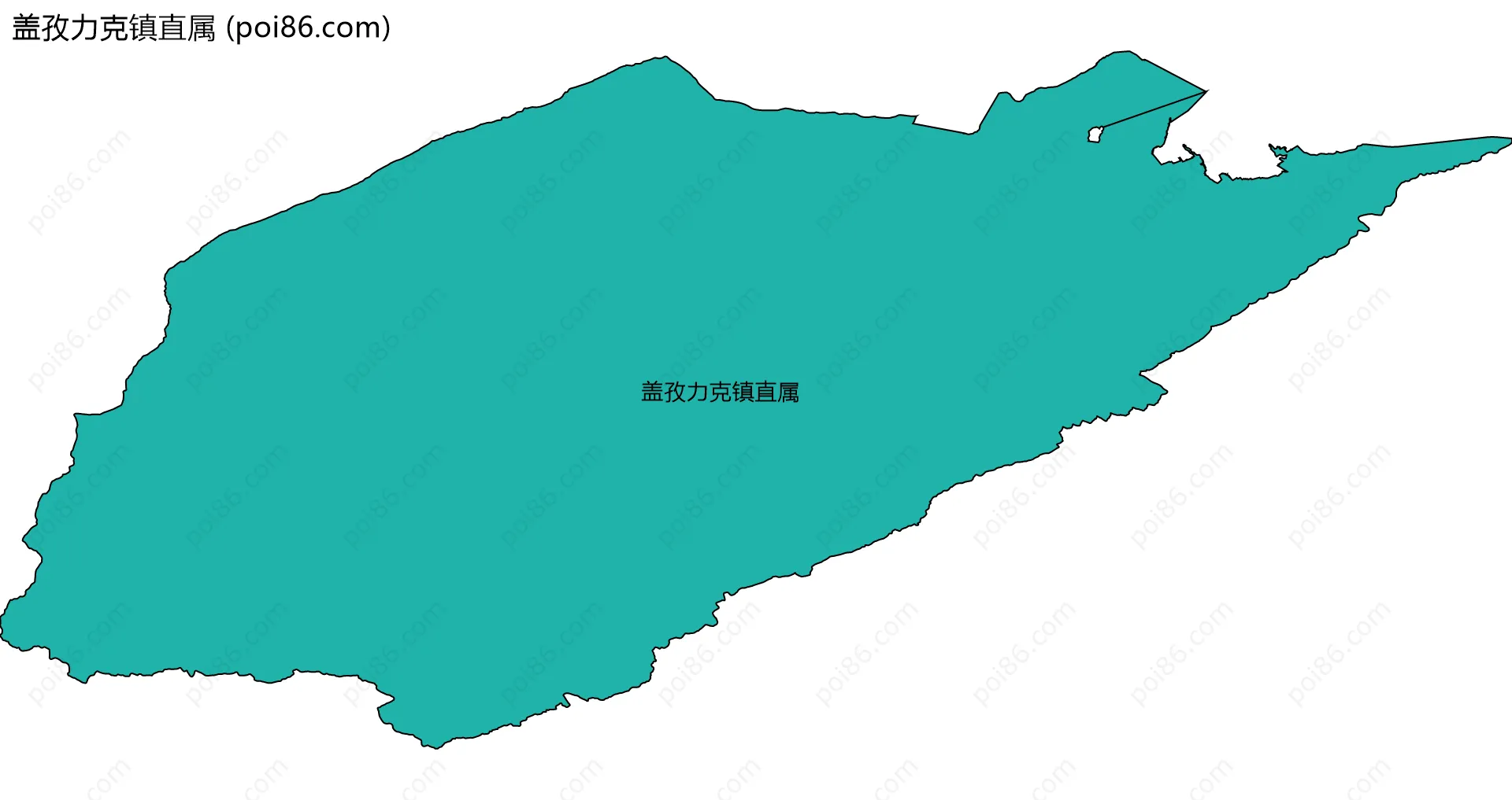 盖孜力克镇直属边界地图