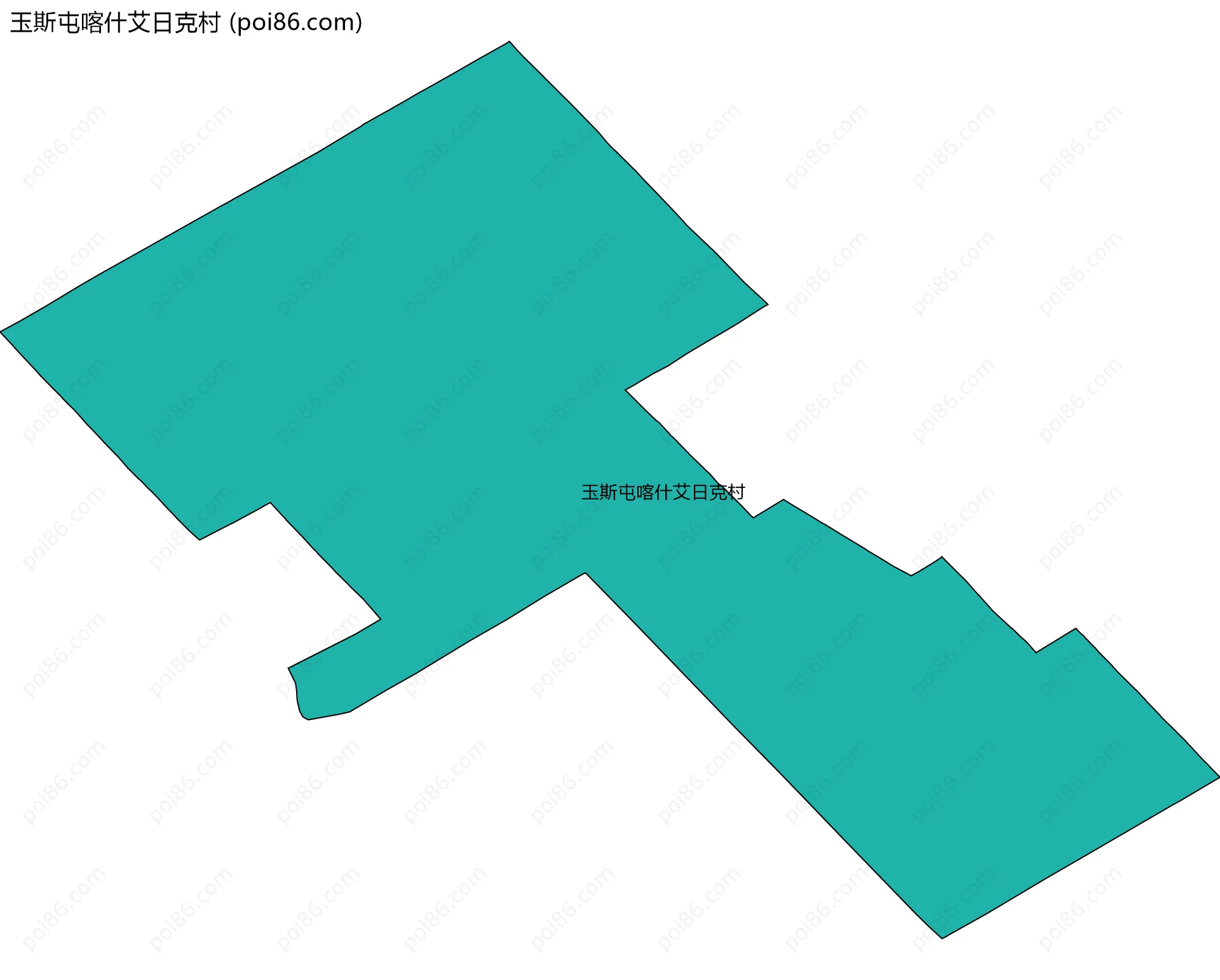 玉斯屯喀什艾日克村边界地图