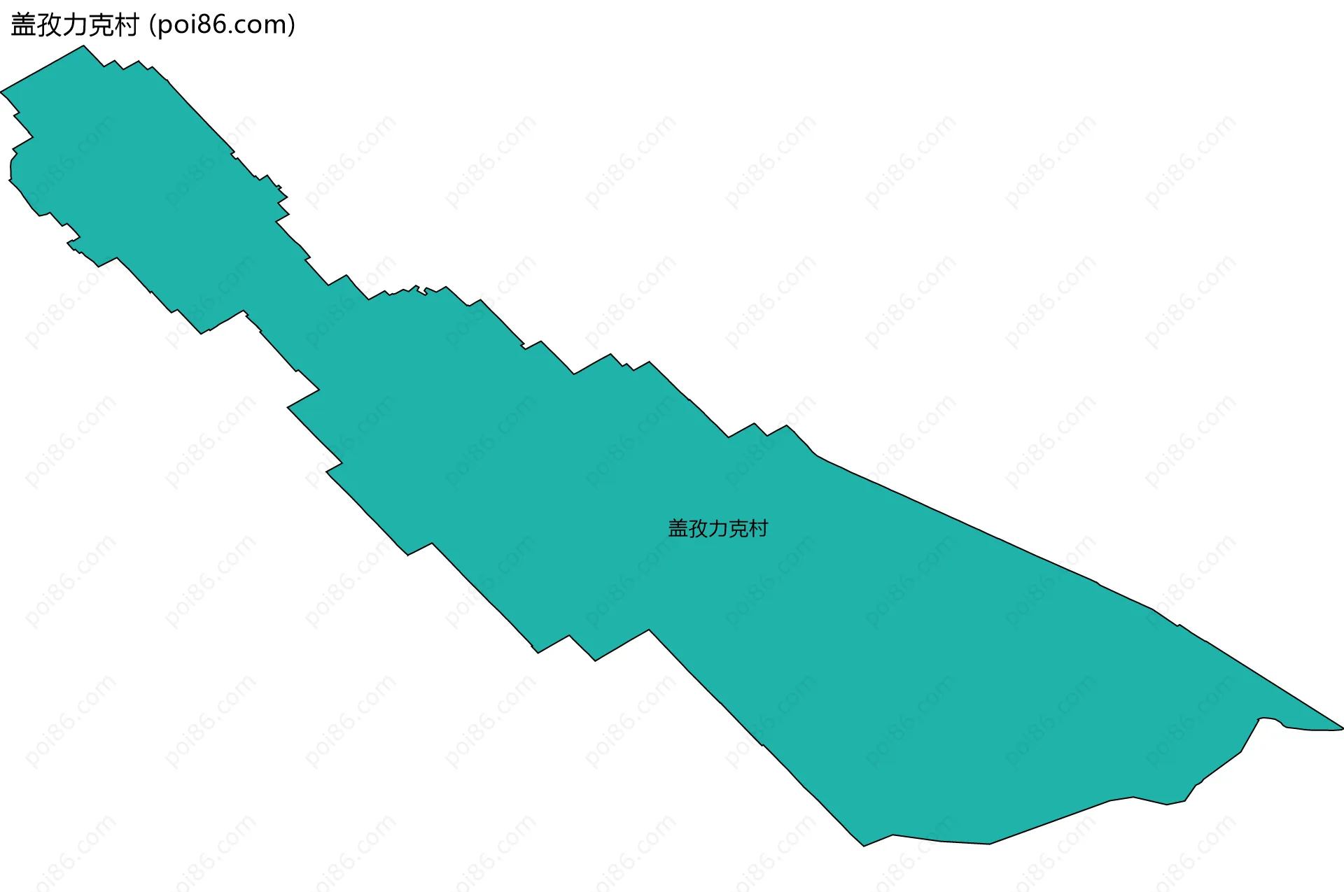 盖孜力克村边界地图