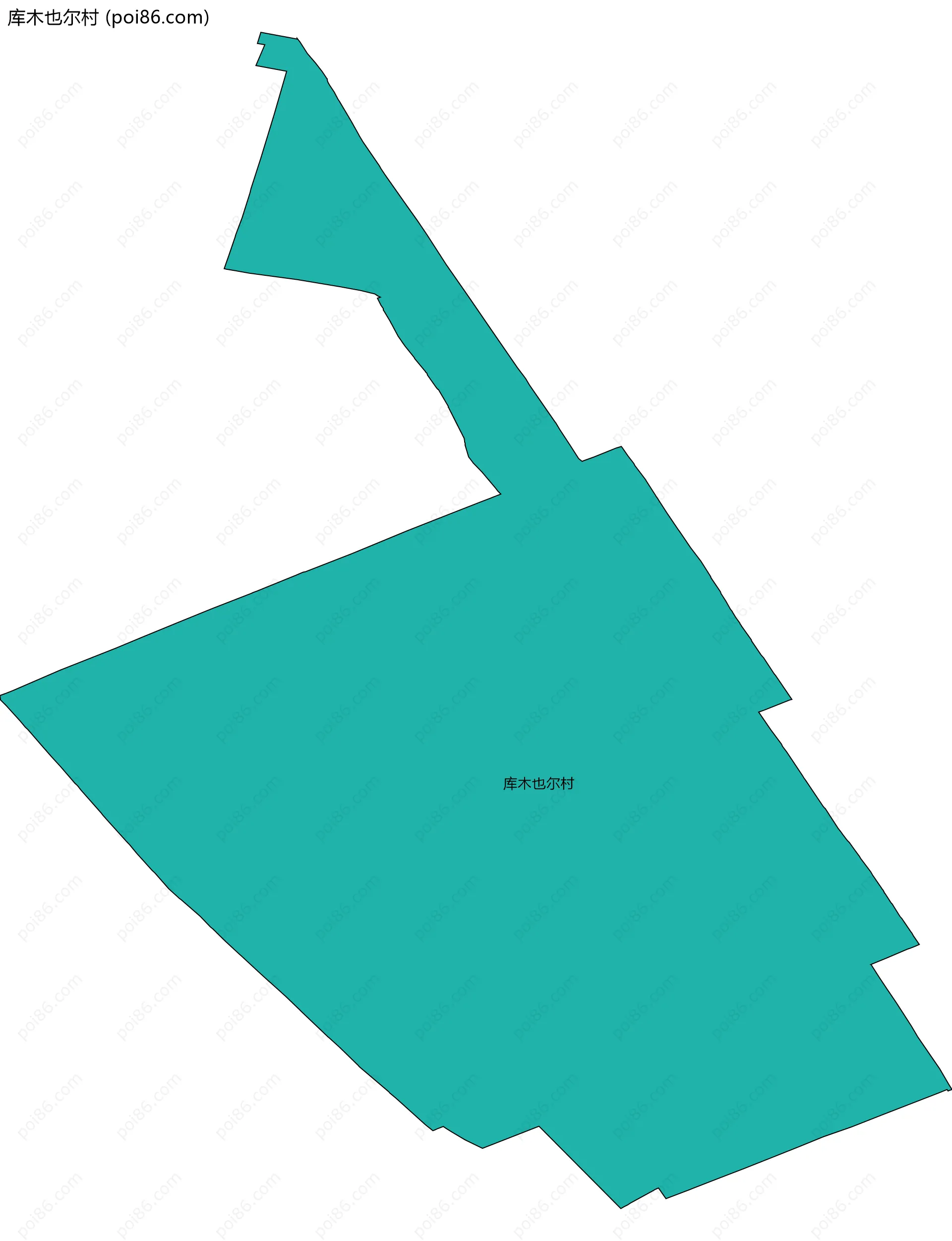 库木也尔村边界地图