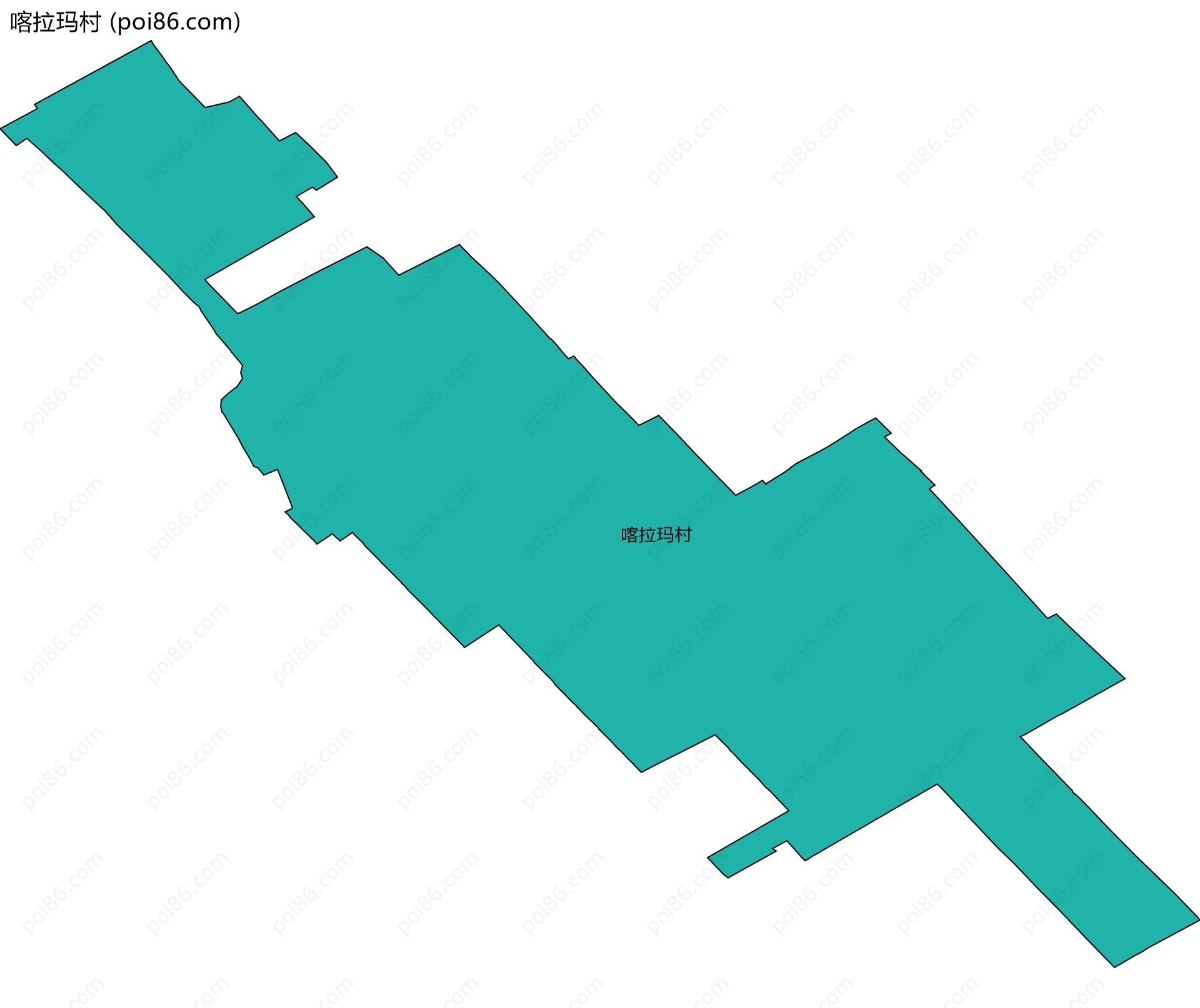 喀拉玛村边界地图