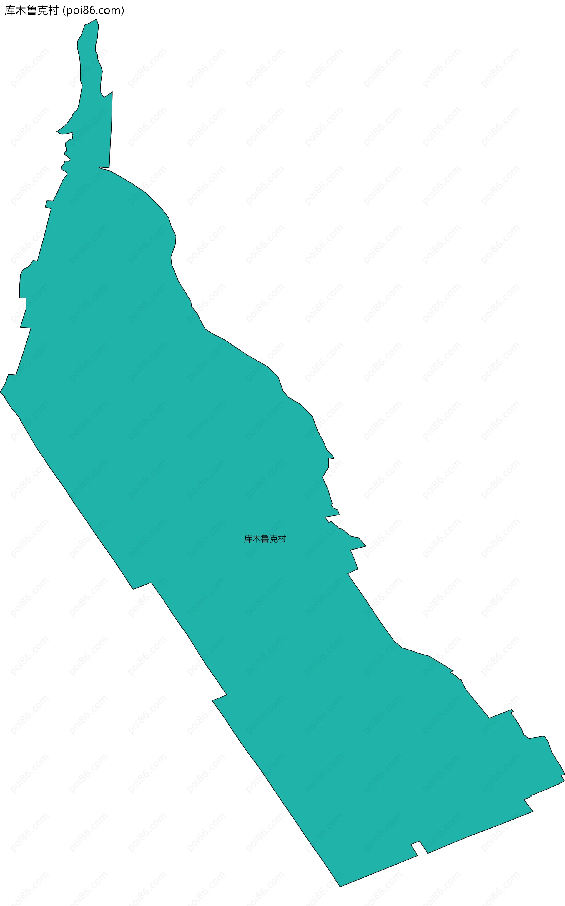 库木鲁克村边界地图