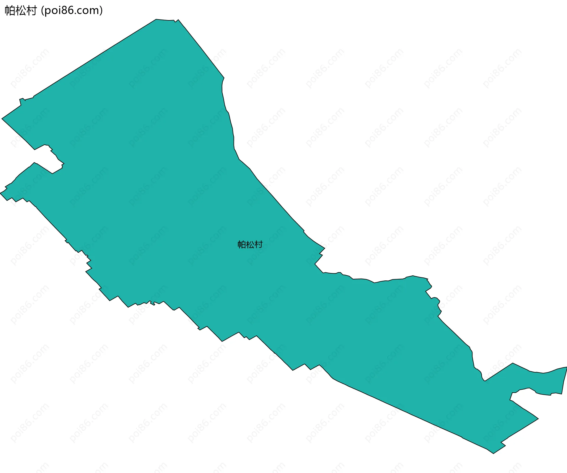帕松村边界地图