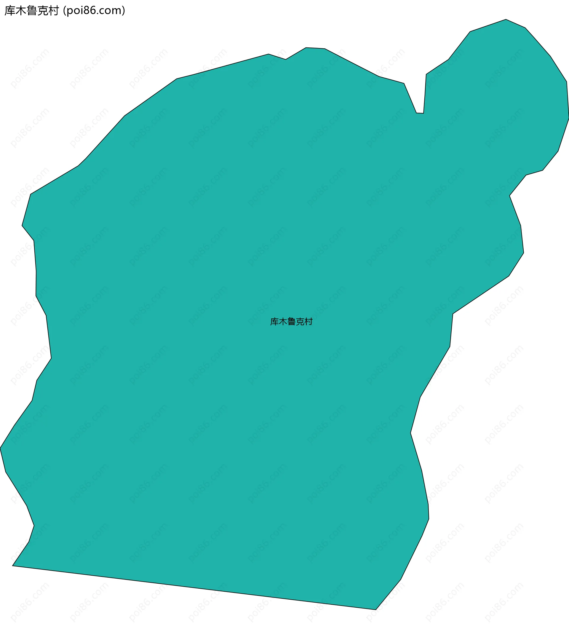 库木鲁克村边界地图