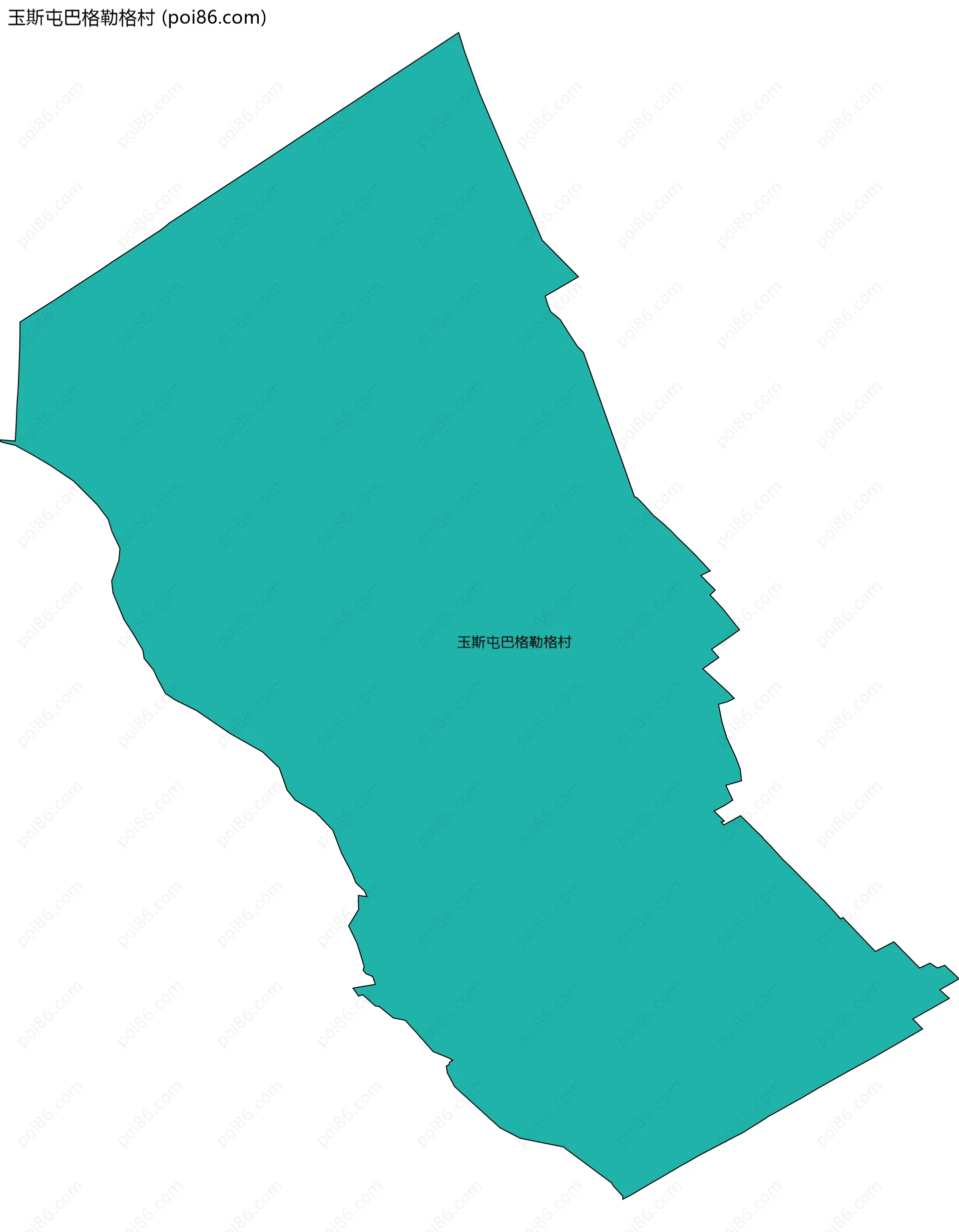 玉斯屯巴格勒格村边界地图