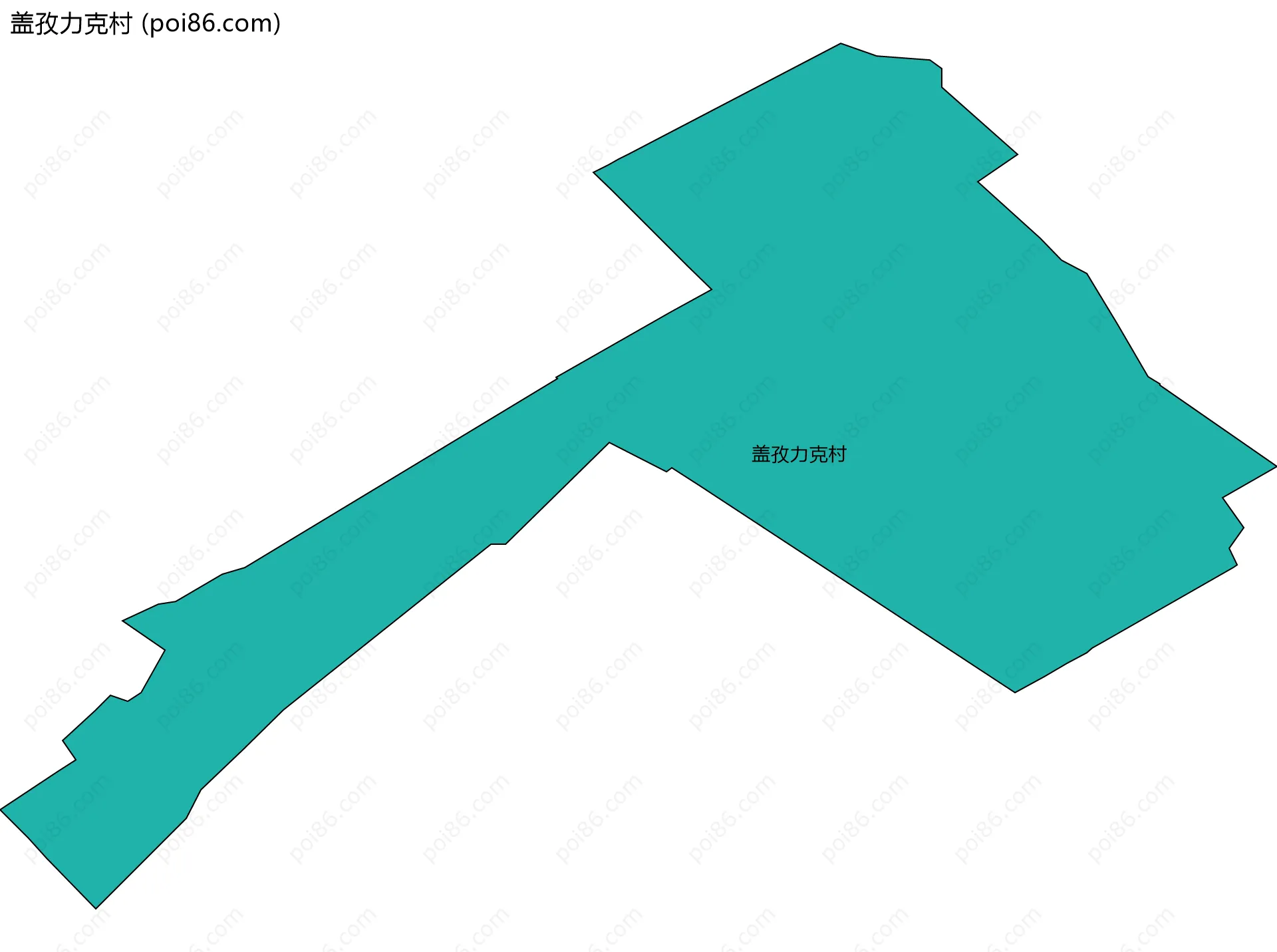 盖孜力克村边界地图
