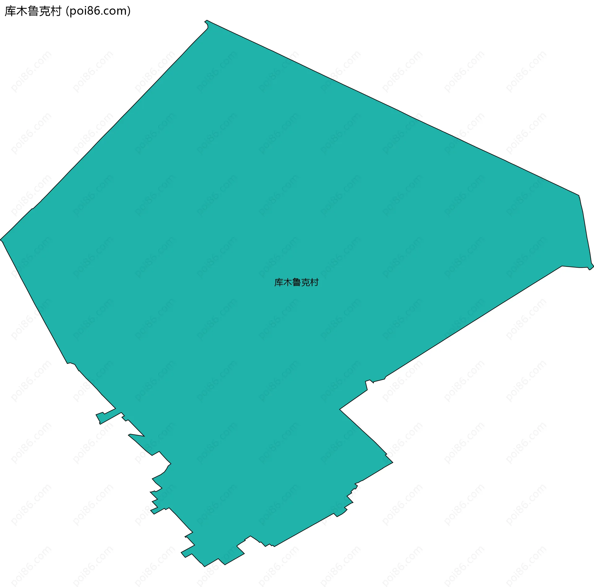 库木鲁克村边界地图